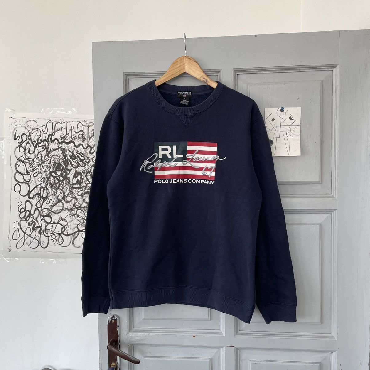 Polo Ralph Lauren Vintage Polo Ralph Lauren USA American Big Logo Flag y2k Size US M / EU 48-50 / 2 - 4 Thumbnail