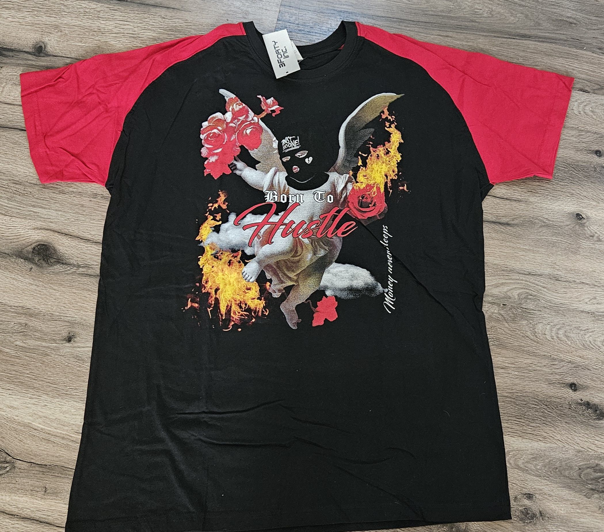 Other 3forty Black & Red Born to Hustle T Shirt Mens Size XL Size US XL / EU 56 / 4 - 1 Thumbnail