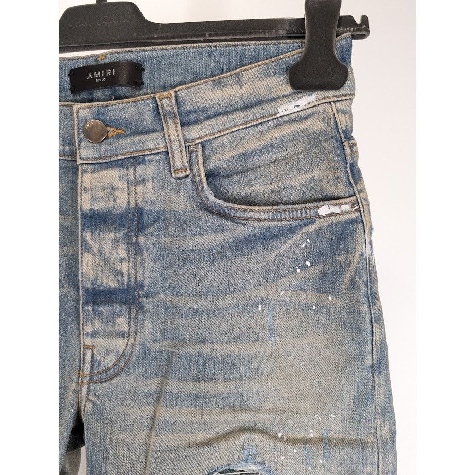 Amiri o1rshd1 MX1 Plaid Jeans in Clay Indigo Size US 30 / EU 46 - 10 Thumbnail