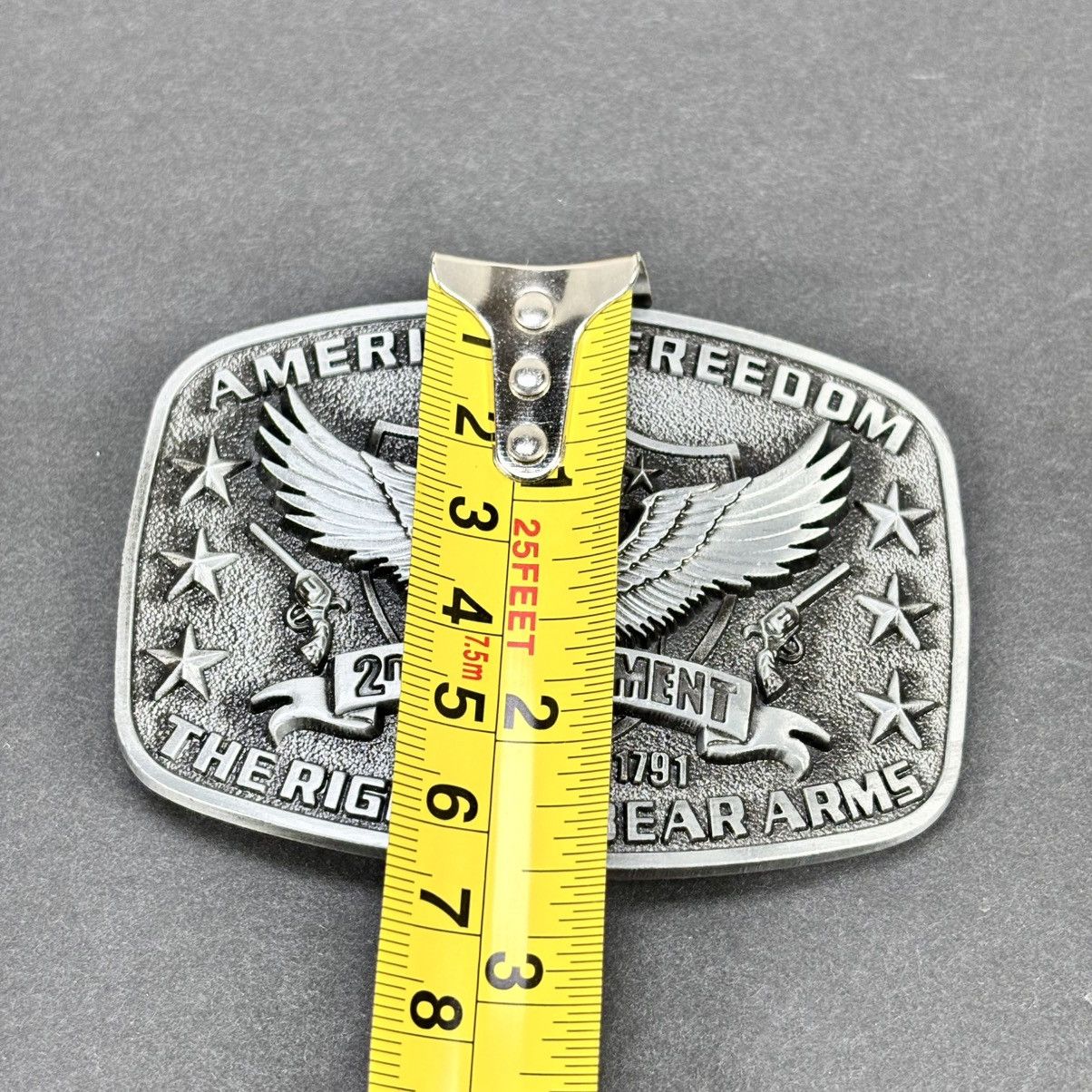 Other America Second Amendment 2A, 2nd, Freedom, Guns ASilver Tone Size ONE SIZE - 9 Thumbnail