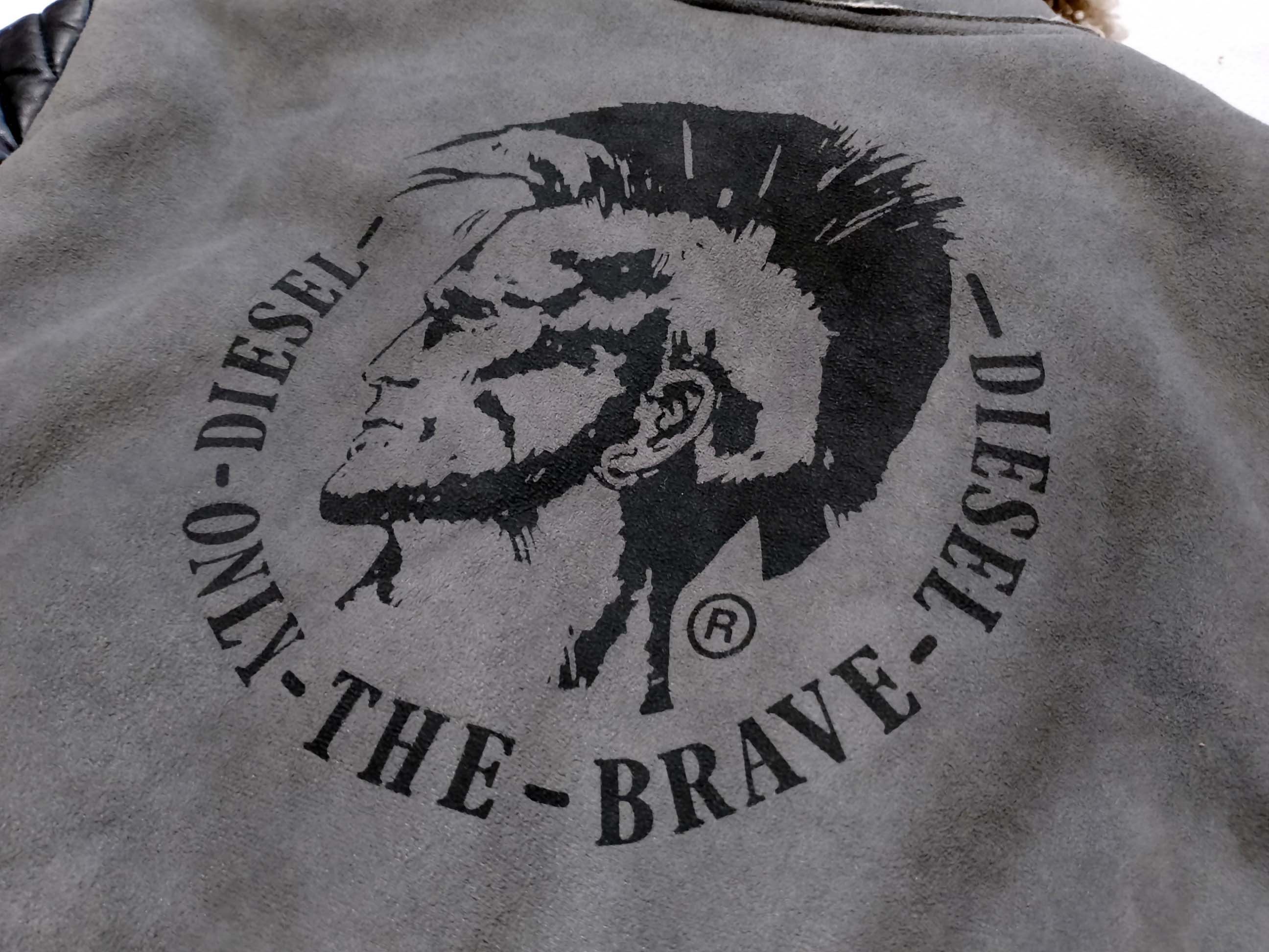 Diesel Diesel Faux Fur Jacket - Gray - Bold Indian Logo Size L / US 10 / IT 46 - 20 Thumbnail