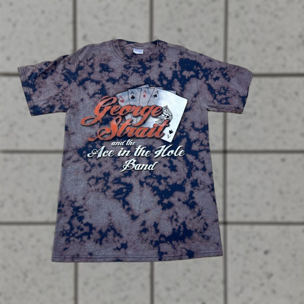 Vintage George Strait T-Shirt Short Sleeve Size S Unisex Adults Black Music Band Ace In The Hole Country Small Good Condition Size US S / EU 44-46 / 1 - 1 Thumbnail