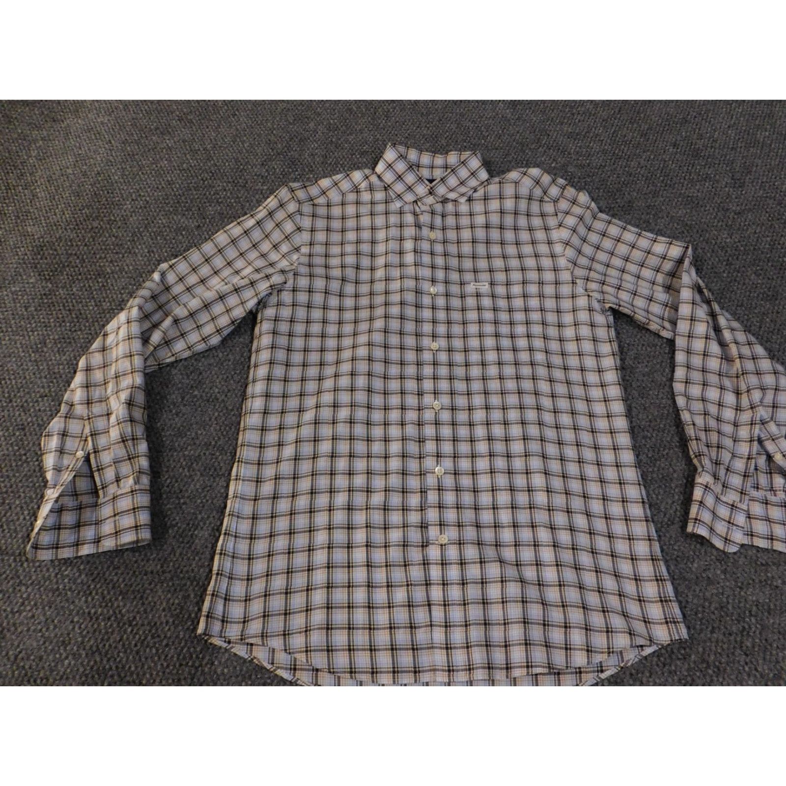 Faconnable VINTAGE Faconnable Shirt Mens Small Blue Brown Plaid Club Deauville Button Up Casual Size US S / EU 44-46 / 1 - 3 Thumbnail