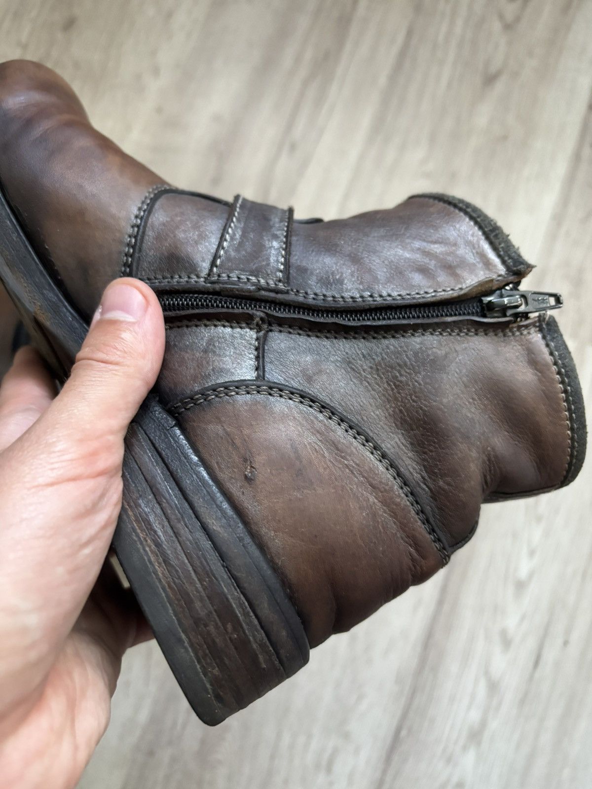 MoMA MOMA Brown Distressed Leather Ankle Boots Women’s Size 39 Size US 8.5 / IT 38.5 - 20 Thumbnail