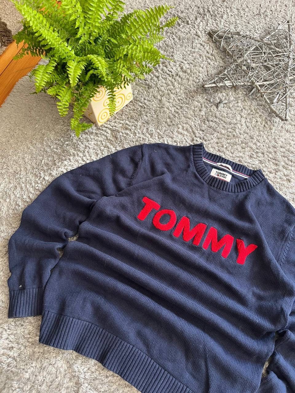 Tommy Hilfiger × Vintage Sweater Tommy Hilfiger Streetwear Vintage Big Logo Rare Size US M / EU 48-50 / 2 - 2 Thumbnail