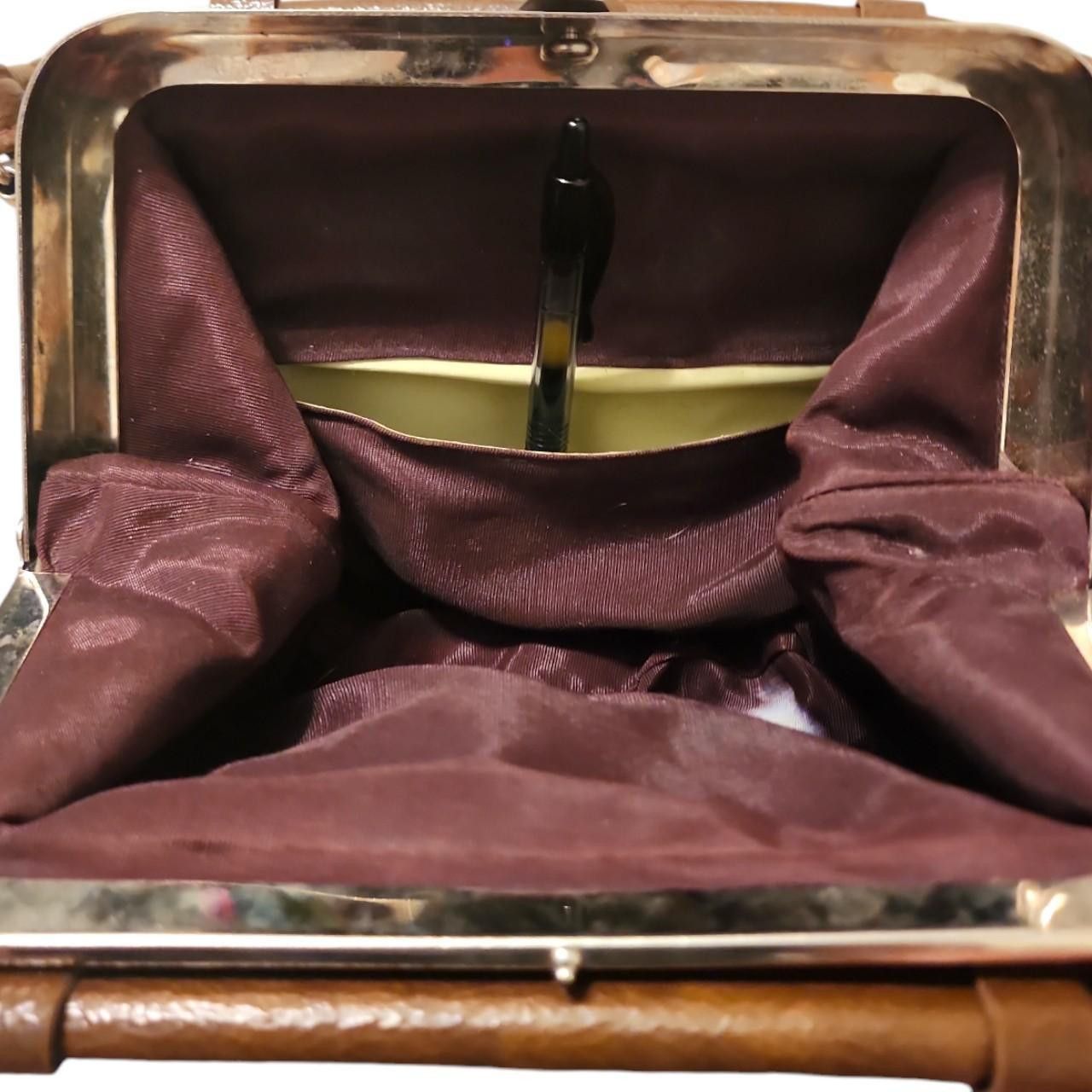 Vintage Vintage Faux Leather Brown Box Handbag Size ONE SIZE - 6 Thumbnail