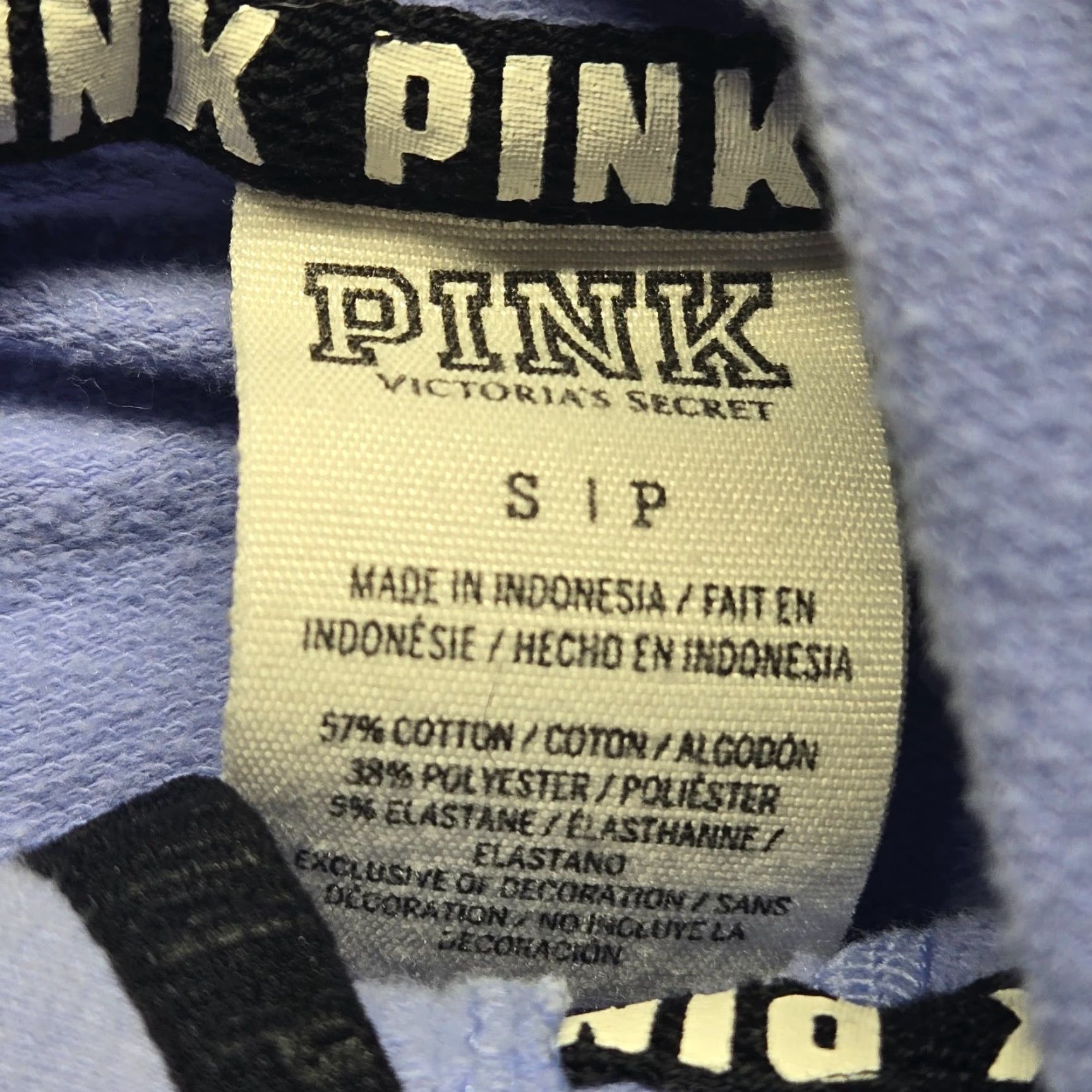 Victoria's Secret Victoria's Secret PINK Hoodie Full Zip Blue Women's S Small Regular Fit Coat Sweater Jacket Activewear Winter Fall Spring Logo Zip Front Crew Neck Size S / US 4 / IT 40 - 3 Thumbnail