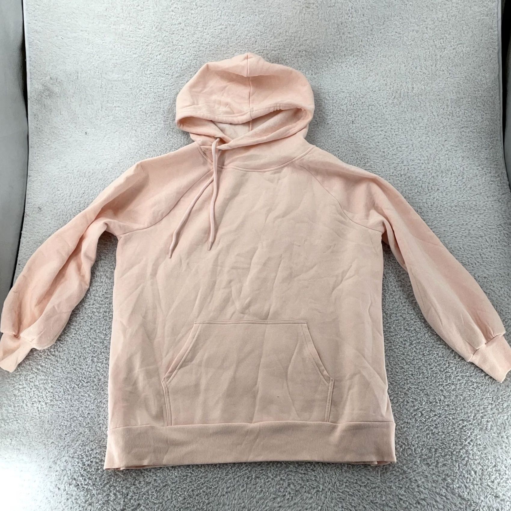 Vintage Zenana Hoodie Womens 1X Pink Soft Fleece Lined Pullover Raglan Sweatshirt Size XL / US 12-14 / IT 48-50 - 2 Thumbnail