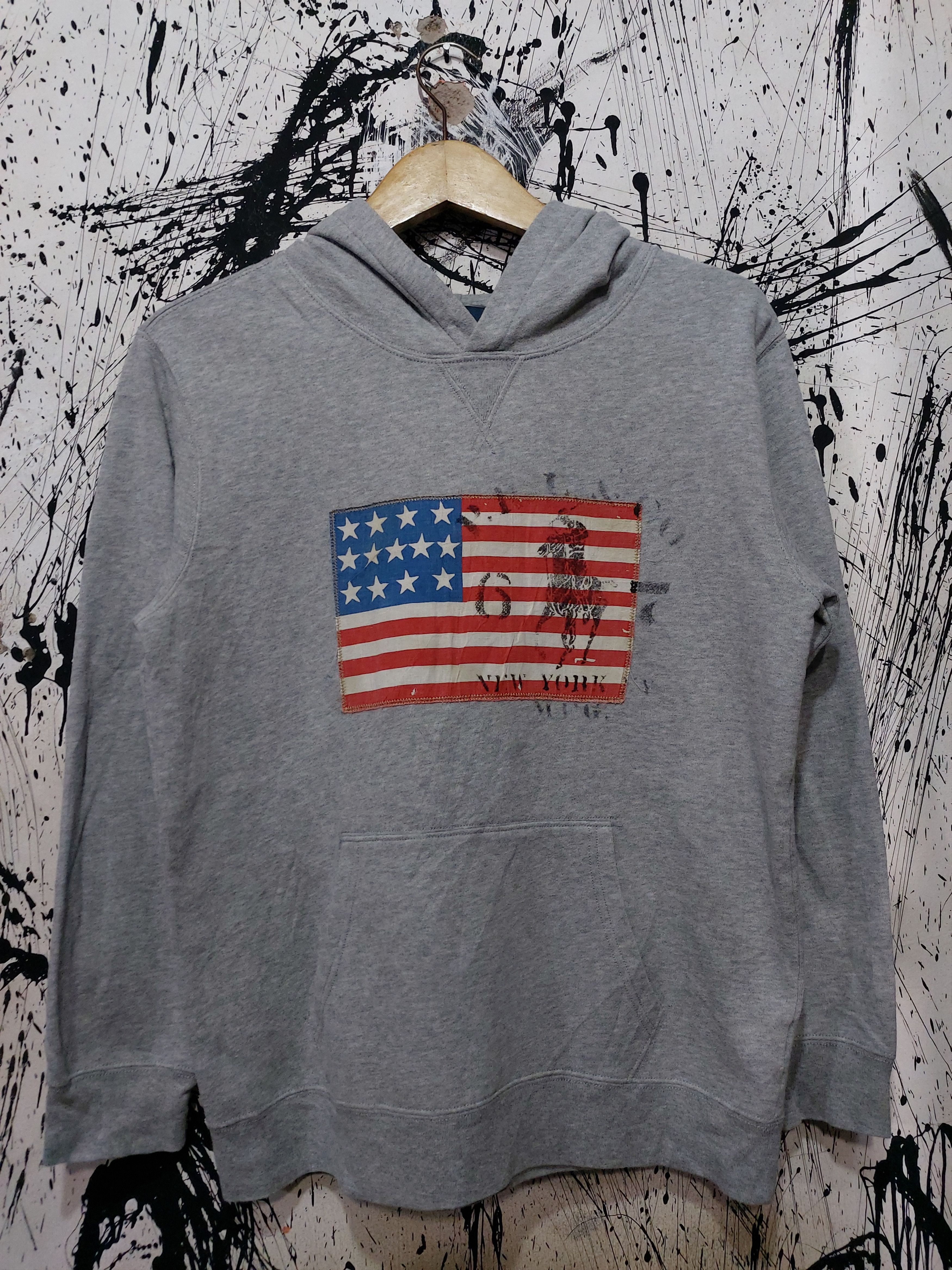 Polo Ralph Lauren VINTAGE POLO RALPH LAUREN USA FLAG LOGO HOODIE Size US L / EU 52-54 / 3 - 1 Thumbnail