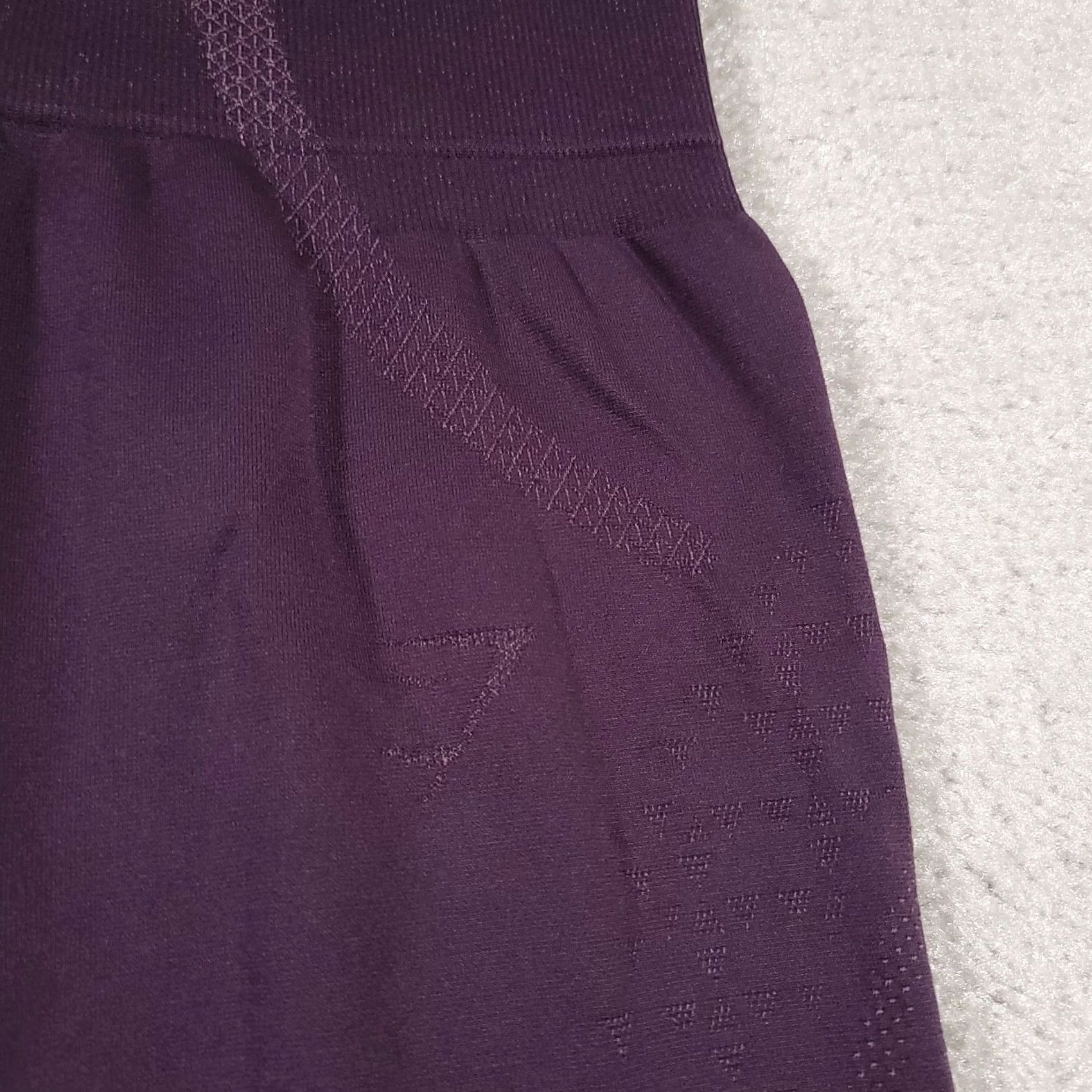 Gymshark Gymshark Capri Leggings Womens XS Purple Compression Logo Seamless Yoga Athletic Size 26" / US 2 / IT 38 - 5 Thumbnail
