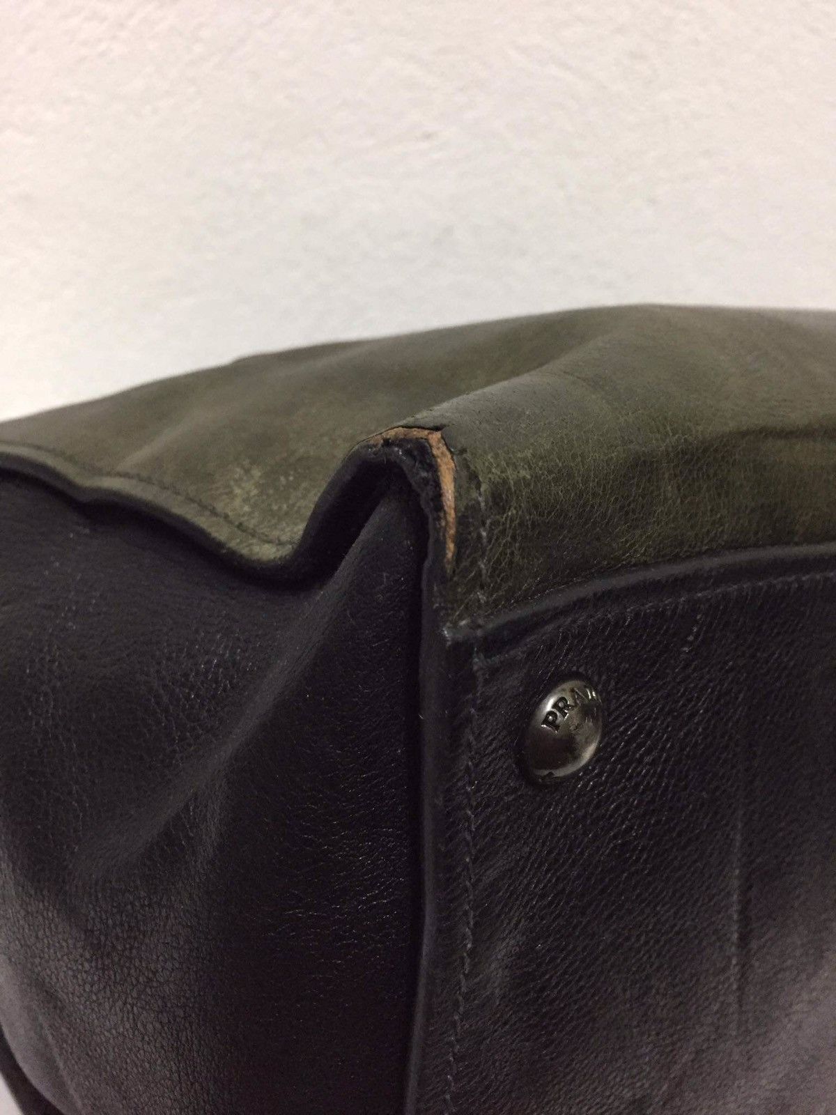 Prada PRADA Green Black Leather 2Way Shoulder Cross Body Bag Size ONE SIZE - 18 Thumbnail