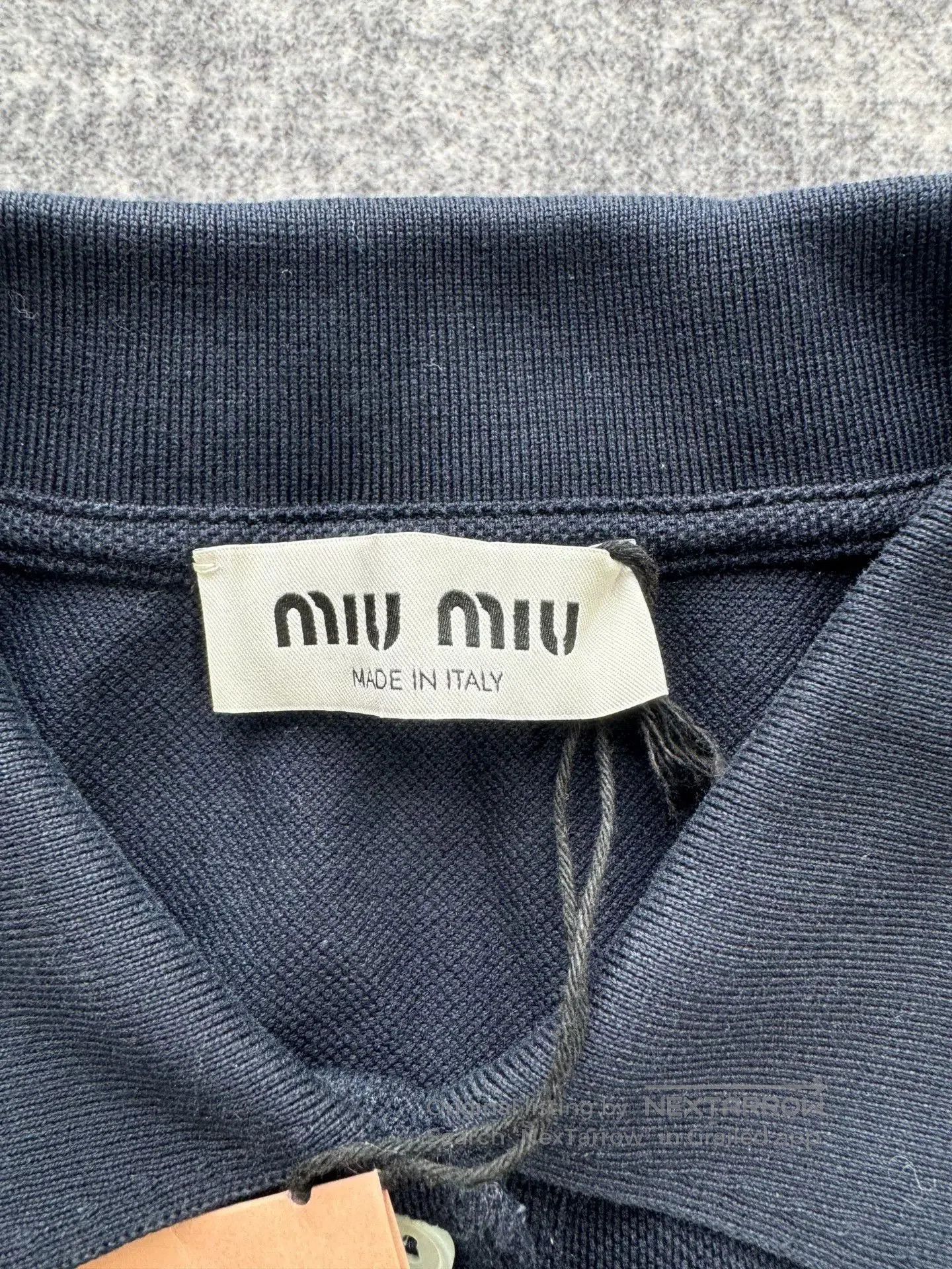 Miu Miu Miu Miu Embroidered Navy Blue Short Sleeve Polo. Size US M / EU 48-50 / 2 - 3 Thumbnail