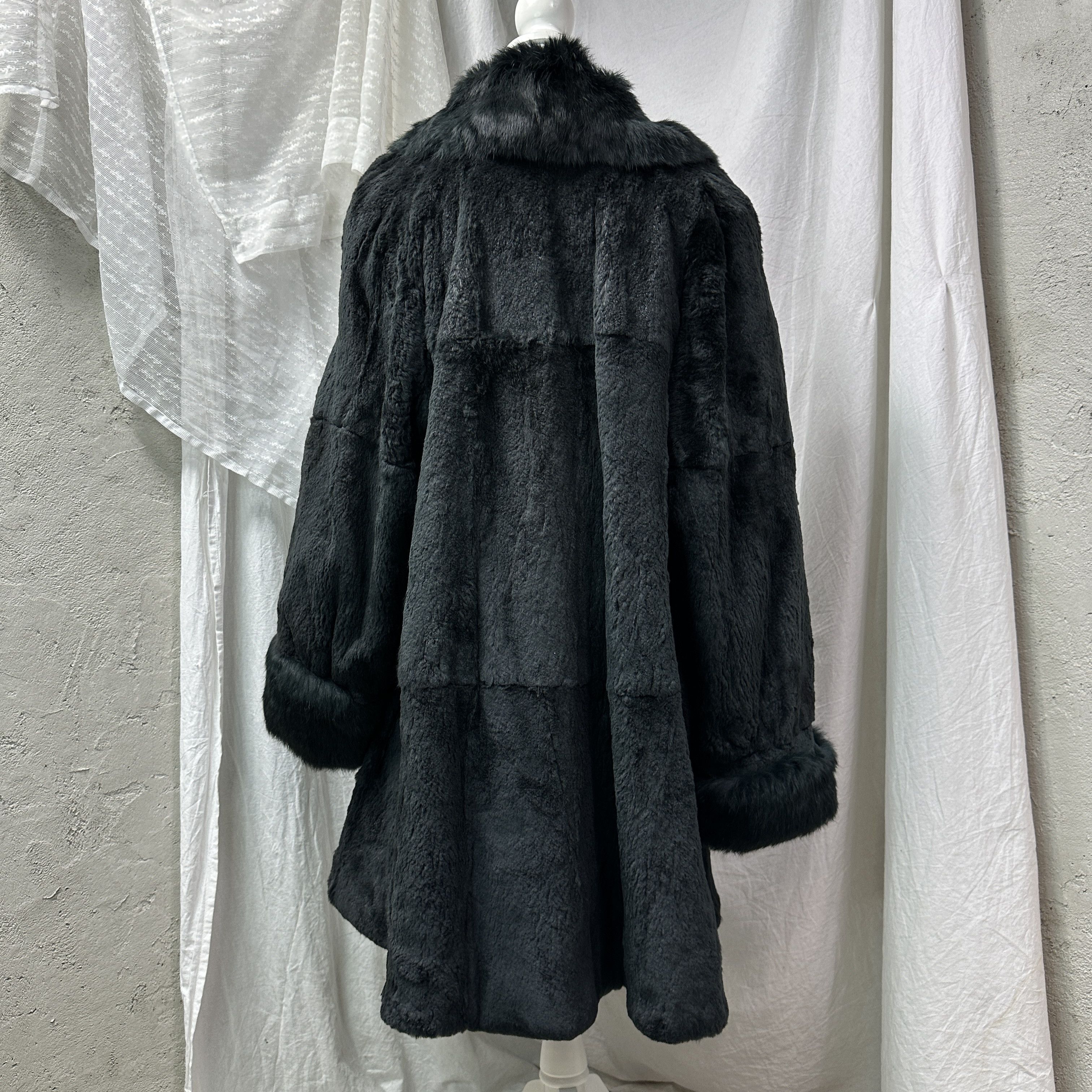 Vintage Vintage Old Money Maxi Bootle Green Rabbit Fur 90s Size L / US 10 / IT 46 - 3 Thumbnail