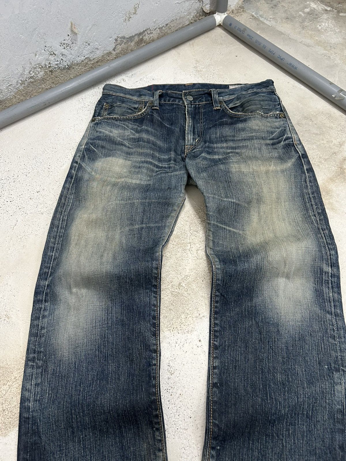 Edwin Edwin 503 Rebel Vintage Japan Washed Denim Whisker Straight Size US 34 / EU 50 - 5 Thumbnail
