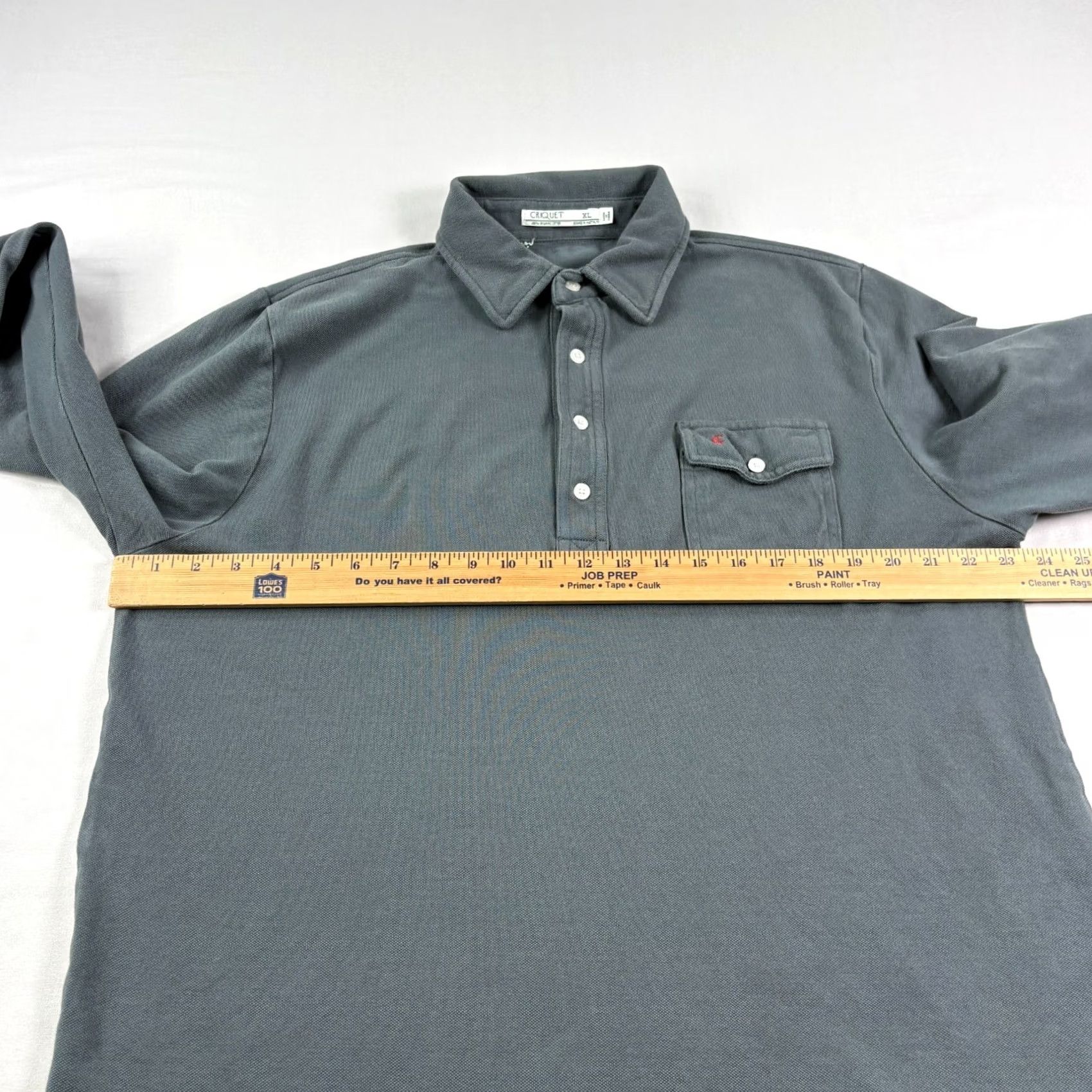 Vintage Criquet Polo Shirt Mens XL Gray Long Sleeve Pocket Casual Organic Cotton Preppy Shirt Mens XL Gray Polo Pocket Organ ic Cotton Preppy Size US XL / EU 56 / 4 - 4 Thumbnail