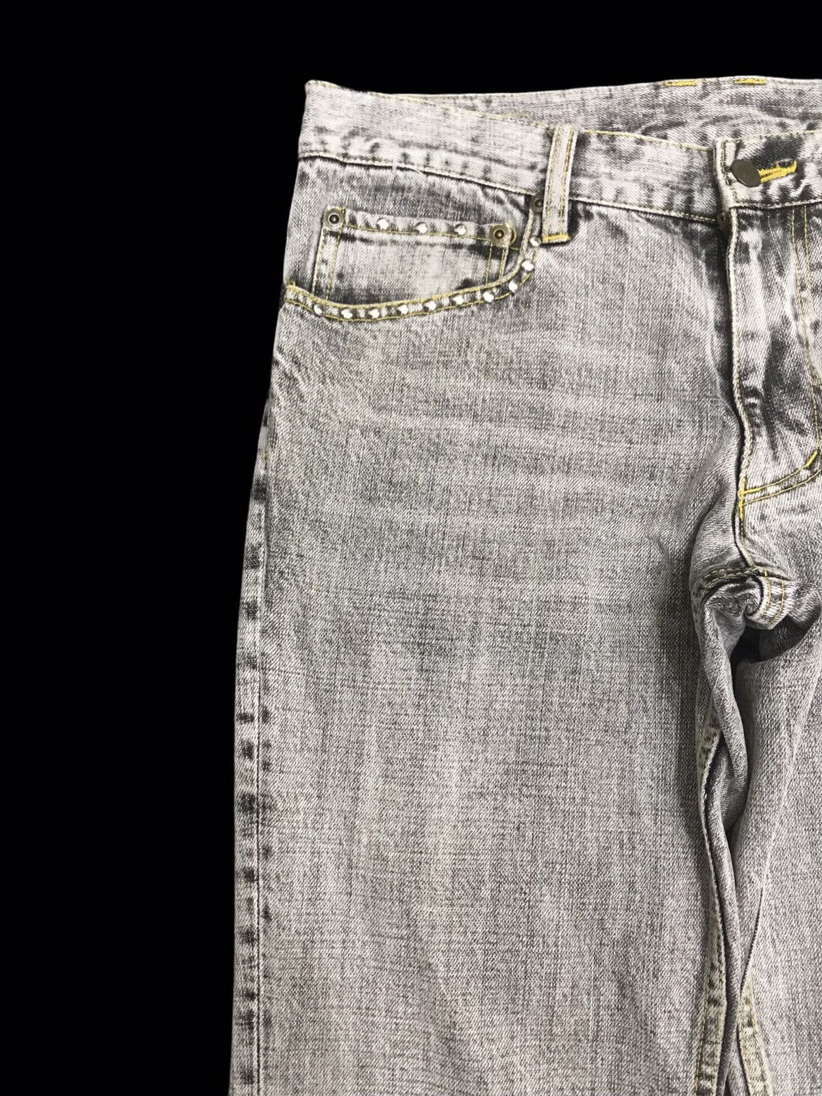 Designer × Japanese Brand 💥FLARE💥MONSIEUR NICOLE LIGHT BLACK WASH FLARE DENIM F190 Size US 32 / EU 48 - 4 Thumbnail