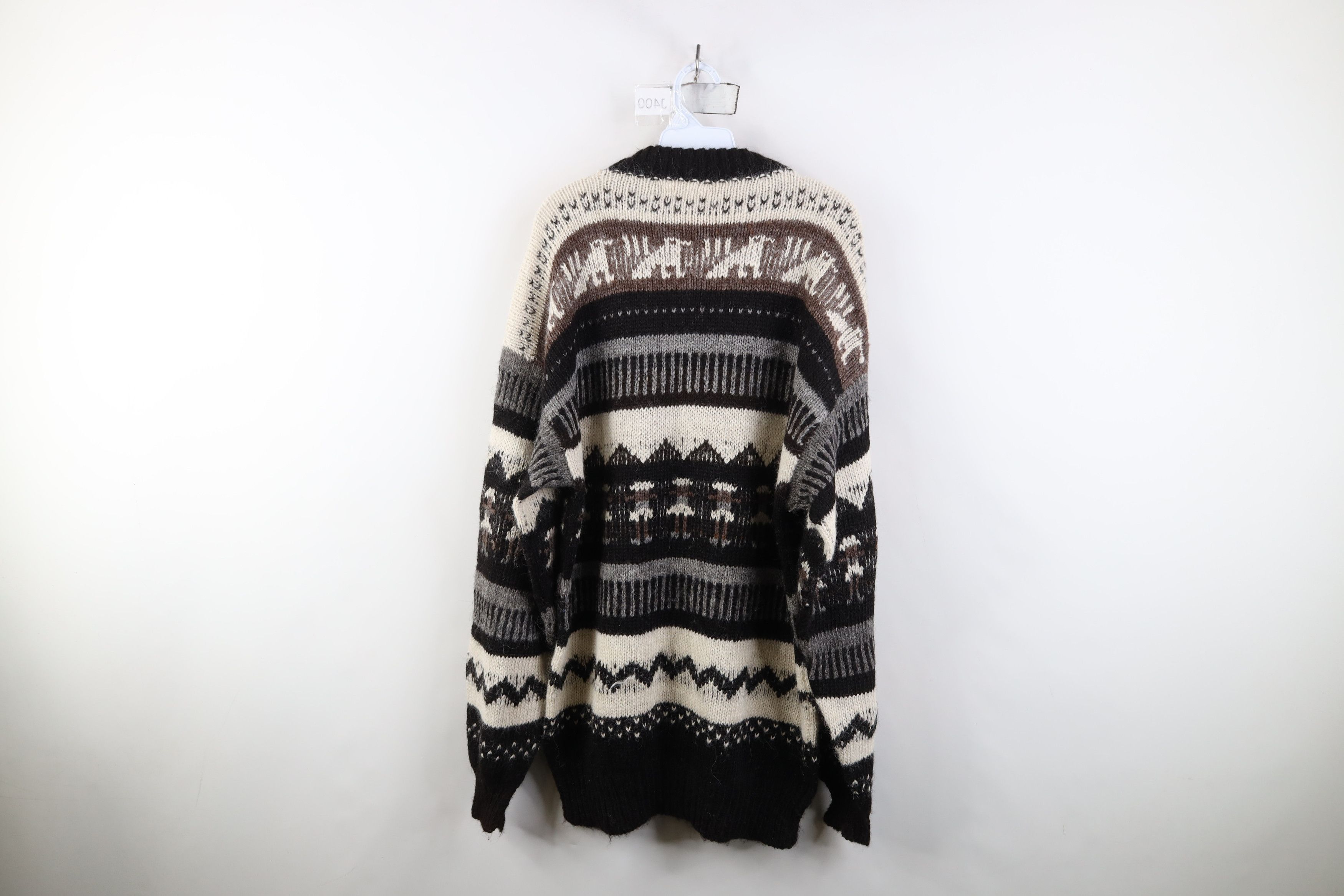 Vintage Vintage 90s Streetwear Fair Isle Knit Sweater Earth Tone Size US L / EU 52-54 / 3 - 8 Thumbnail