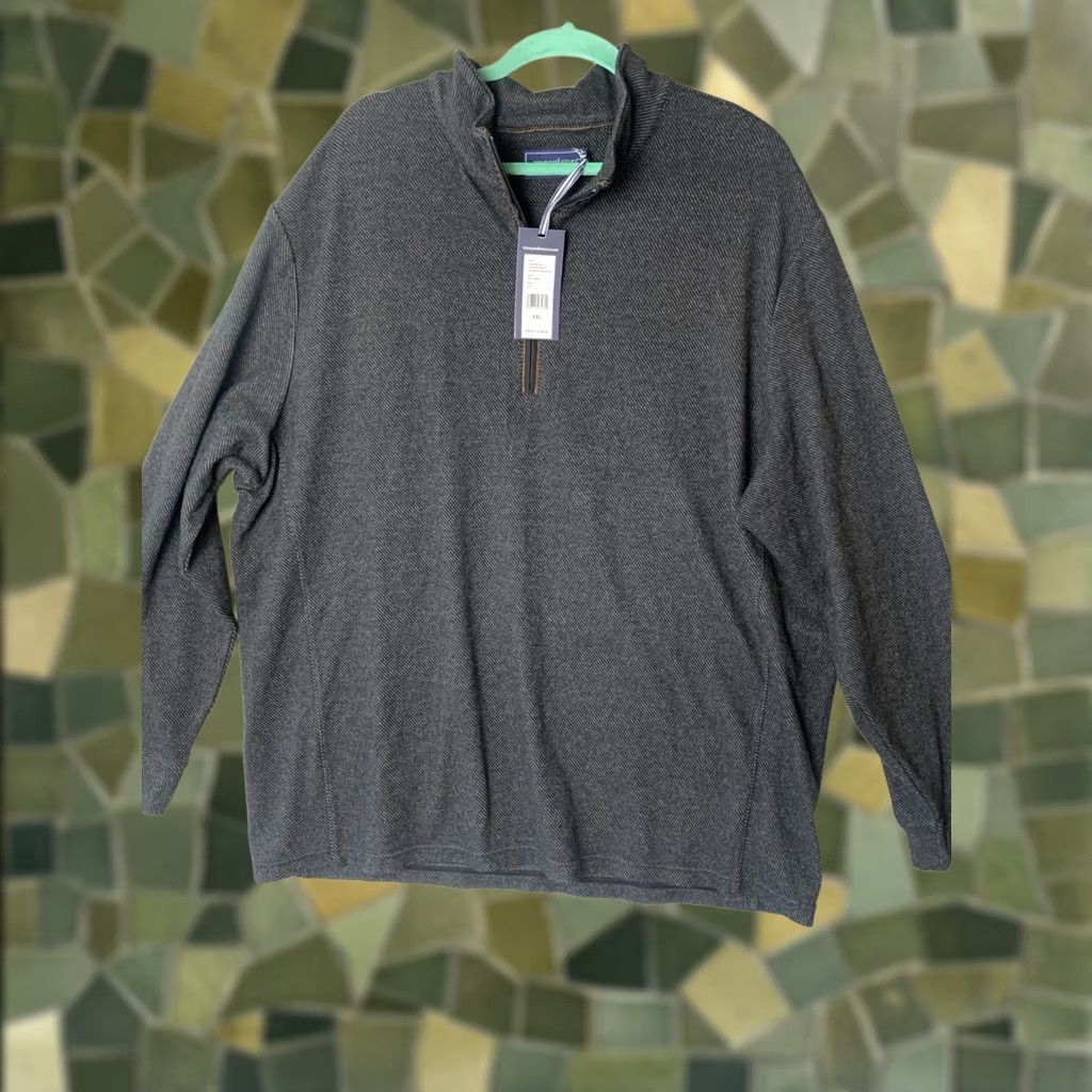Vineyard Vines Vineyard Vines Shirt Mens 2XL Black Charcoal Calm Water Quarter Zip Pullover NWT Size US XXL / EU 58 / 5 - 1 Thumbnail