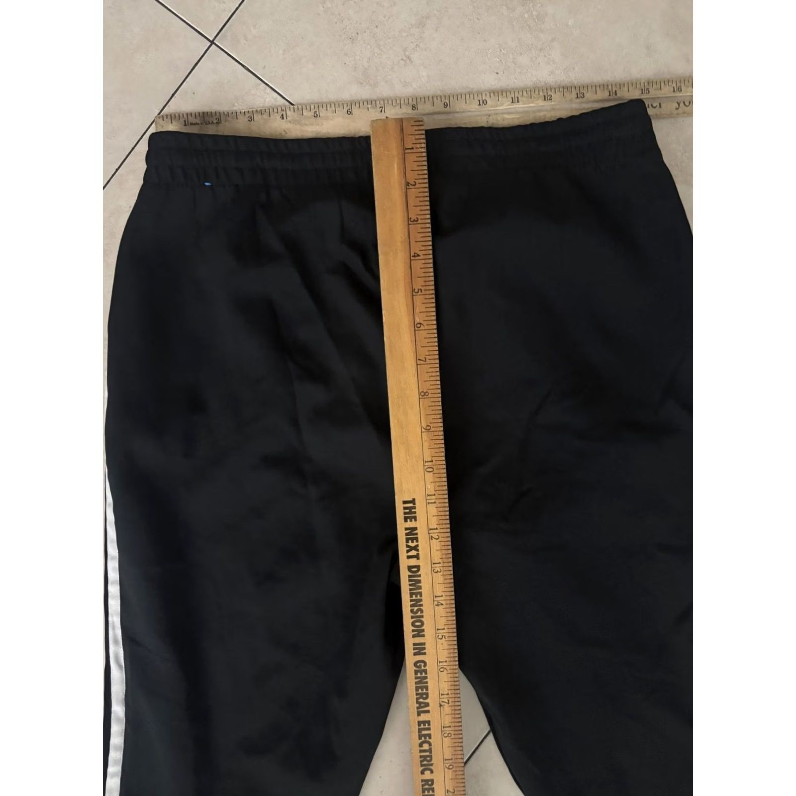 Adidas Adidas Track Pants Mens M Primeblue 3 Stripes Trefoil Joggers Athletic Black White Pants Size US 31 - 5 Thumbnail