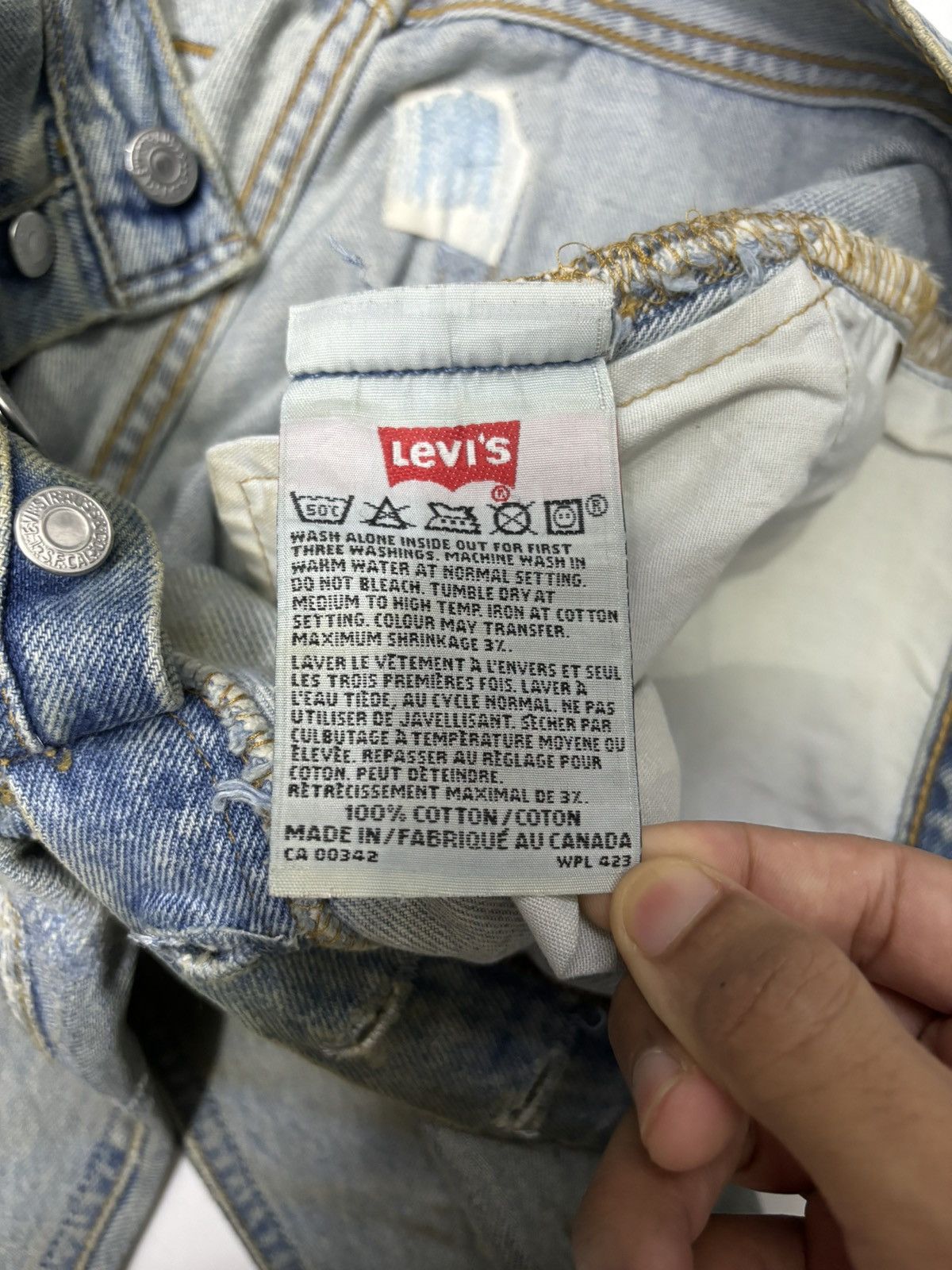 Levi's RARE‼️LEVIS 501 VINTAGE DISTRESS PATCHWORK DENIM Size US 32 / EU 48 - 12 Thumbnail