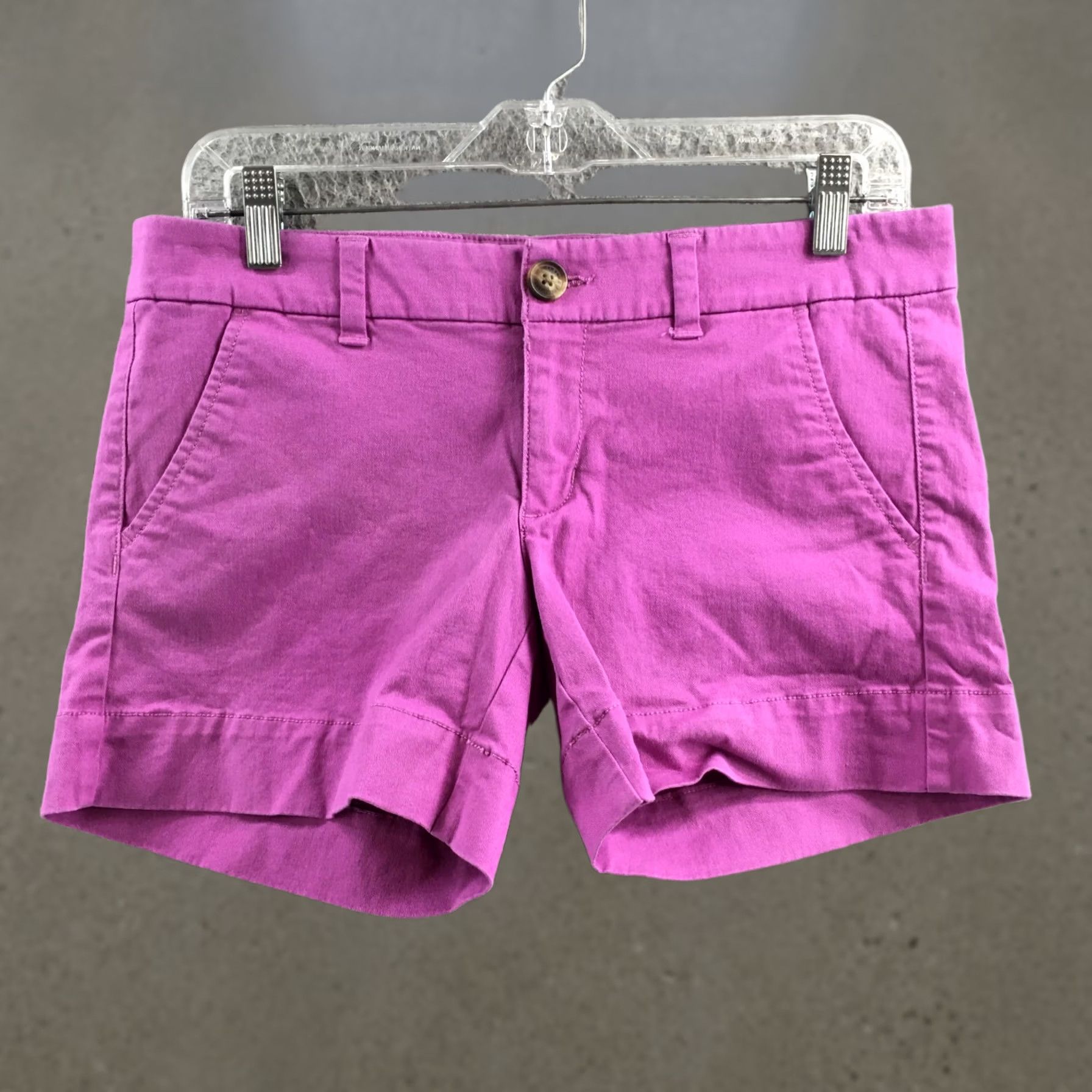 American Eagle Outfitters American Eagle Outfitters Midi Chino Shorts Womens 6 Purple Zip Casual Daywear Size 28" / US 6 / IT 42 - 1 Thumbnail