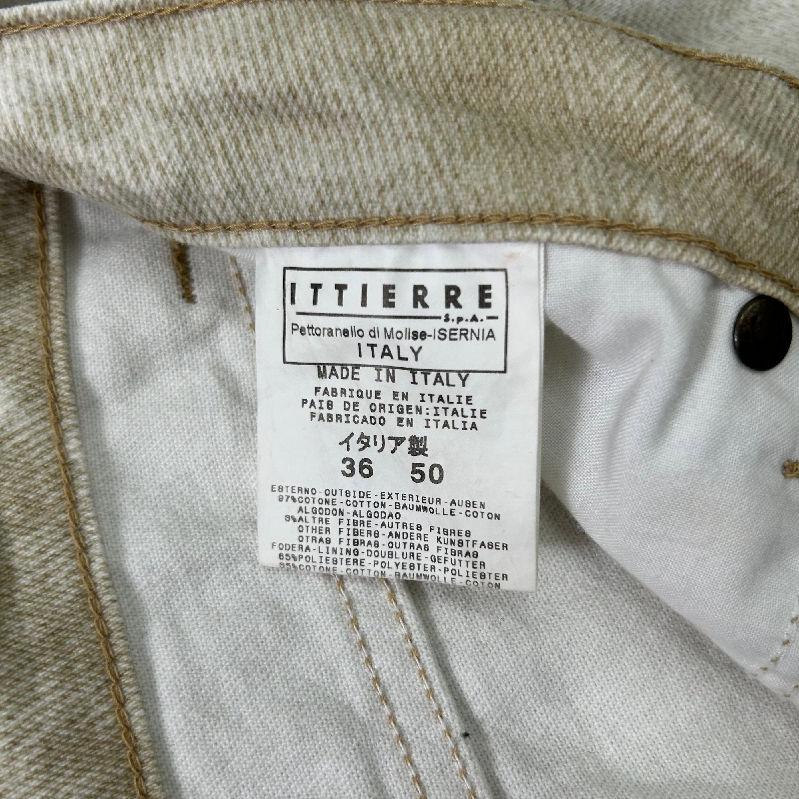 Just Cavalli Just Cavalli Baggy Beige Denim Print Effect Jeans Size 36" / US 14 / IT 50 - 7 Thumbnail