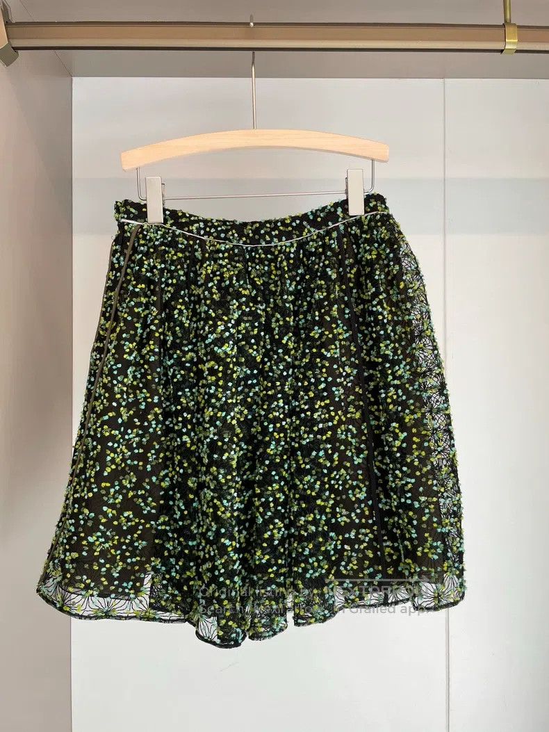 Fendi Fendi Green mulberry silk skirt Size 25" / US 0 / IT 36 - 2 Thumbnail