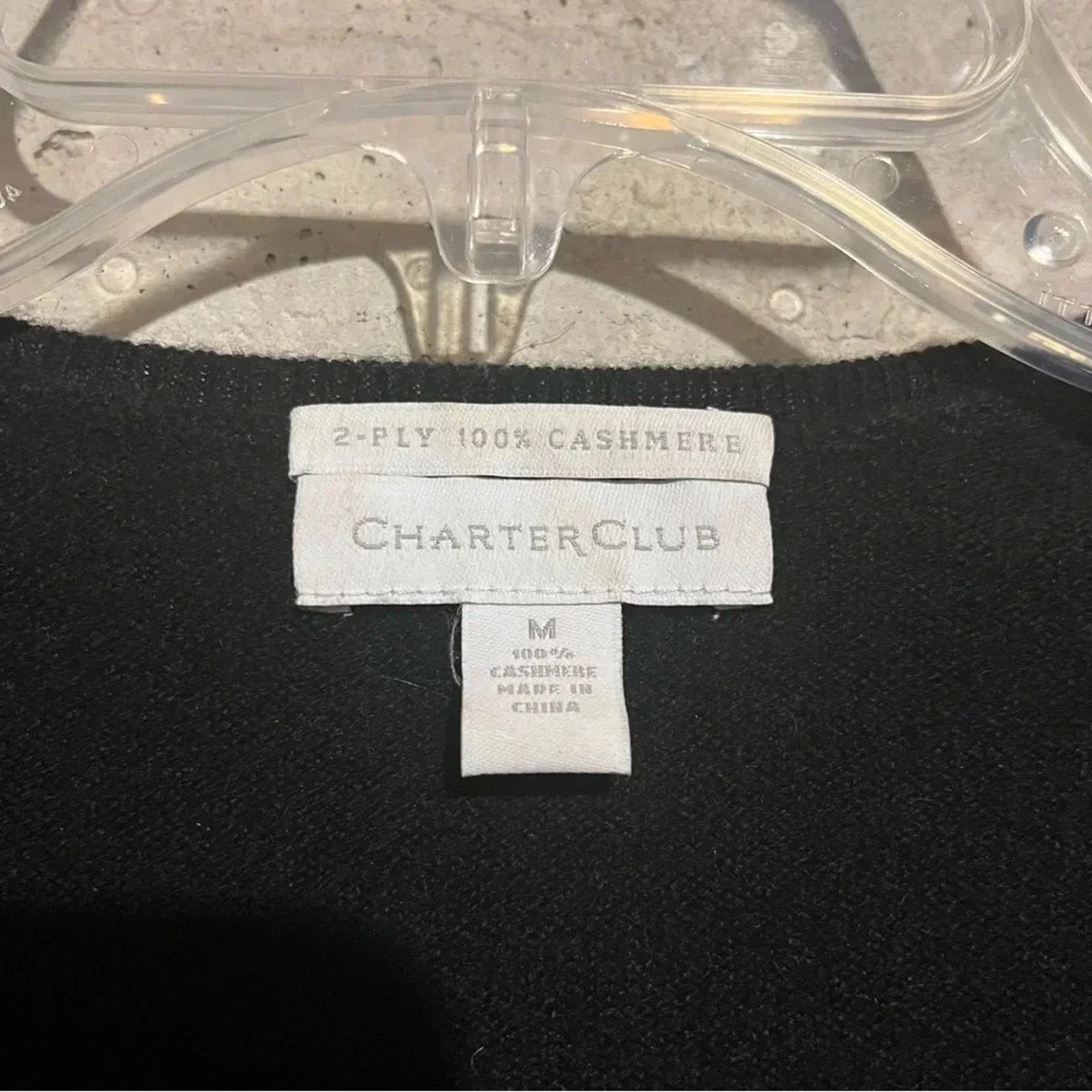 Charter Club Charter Club Cashmere Black Long Sleeve Sweater Medium Size M / US 6-8 / IT 42-44 - 3 Thumbnail