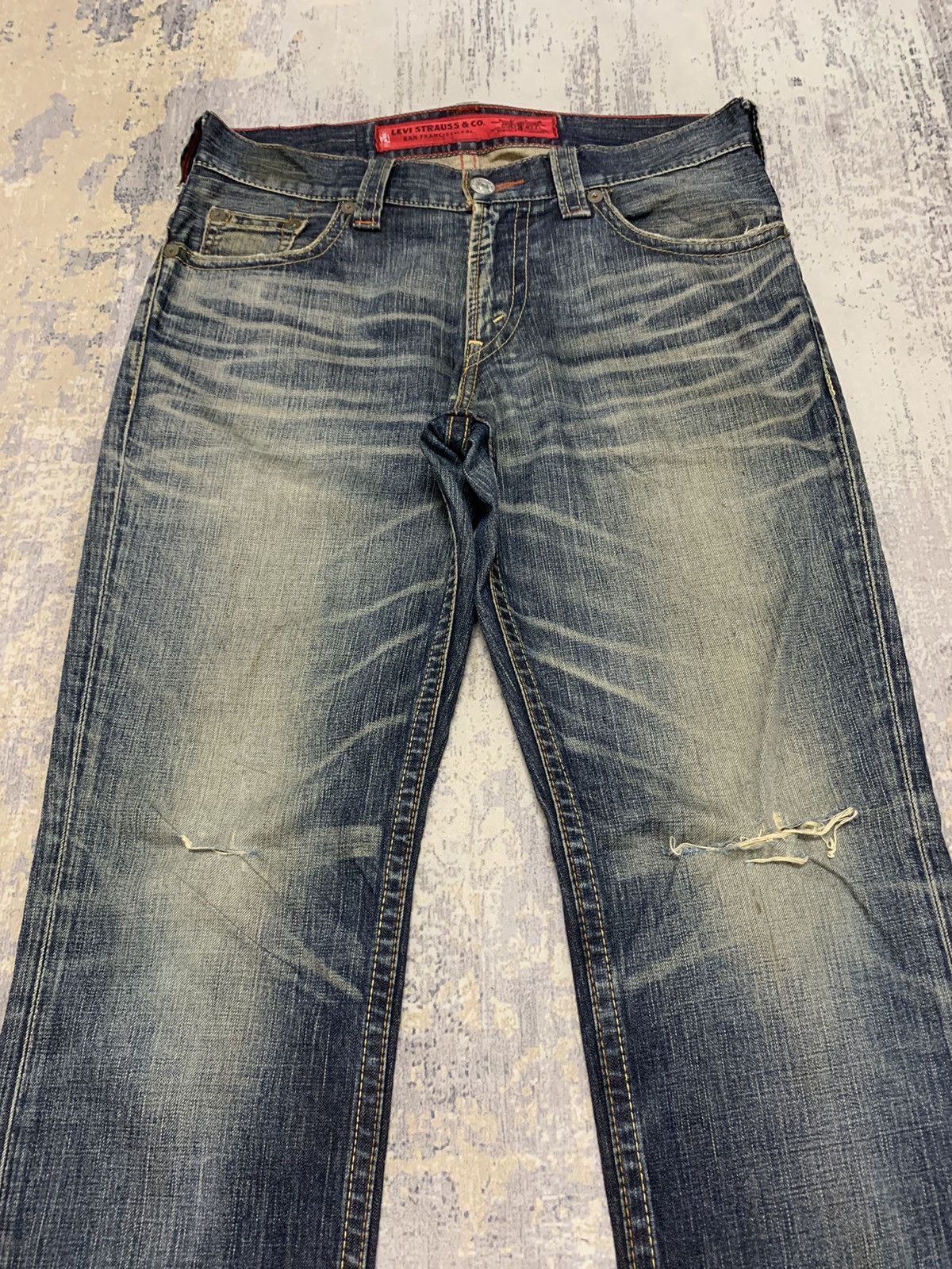 Levi's VINTAGE LEVIS STONEWASHED DISTRESSED DENIM JEANS 33x32.5 Size US 33 - 5 Thumbnail