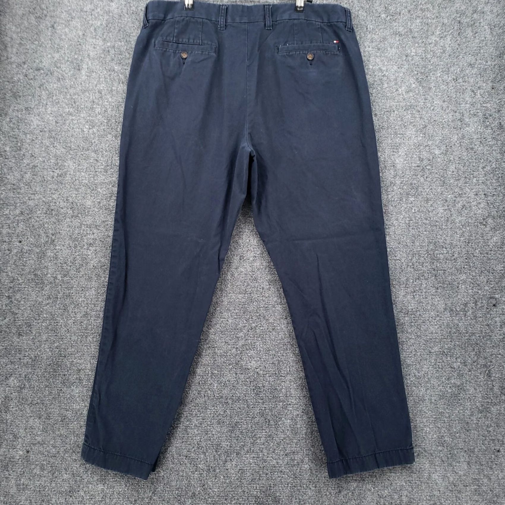 Tommy Hilfiger Tommy Hilfiger Pants Mens 36X30 Chino Cotton Blue Flat Front Regular Fit Tailored Size US 37 - 2 Thumbnail