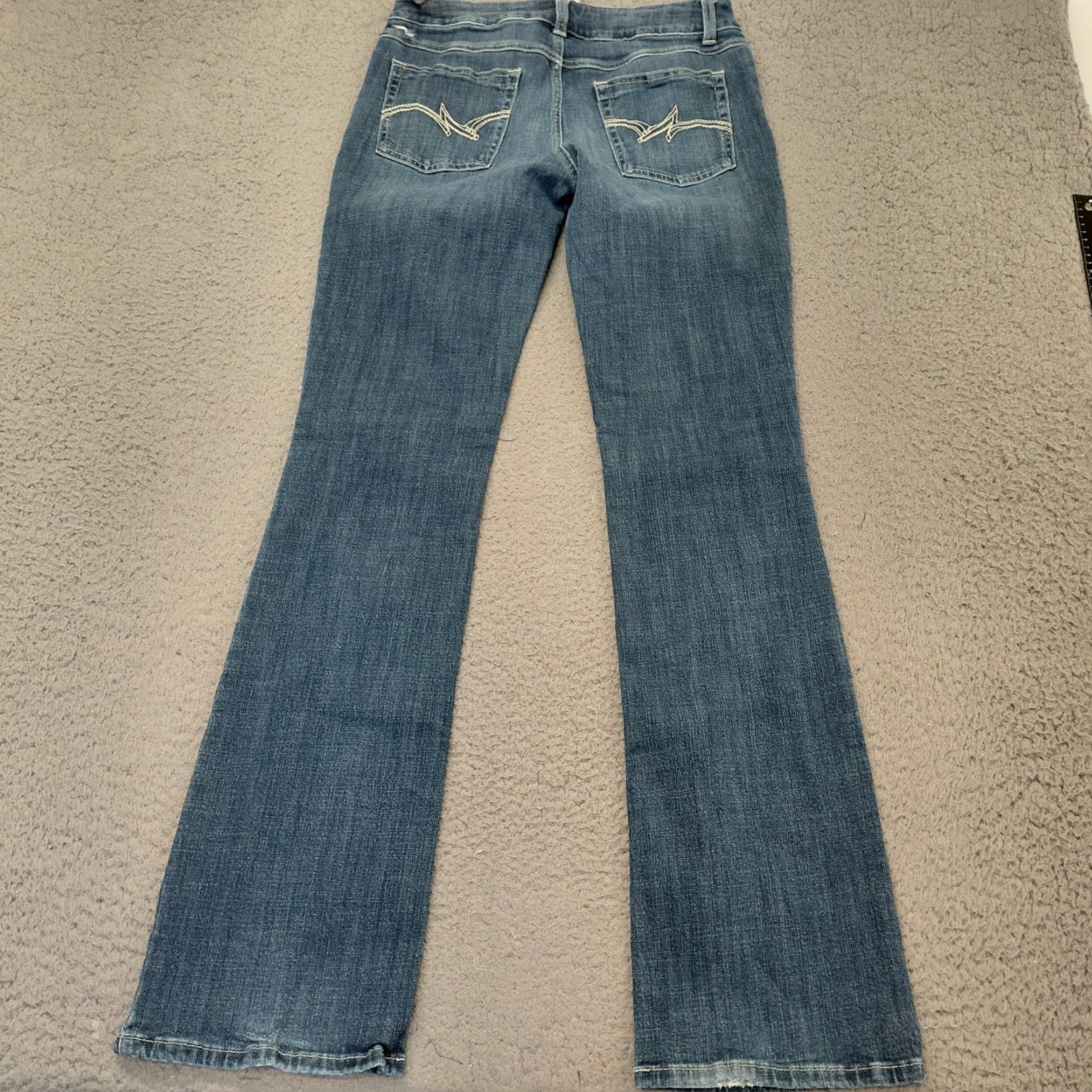 Wrangler Wrangler Jeans Women's 9/34 Bootcut Blue Dark Wash Stretch Western Denim Jeans Womens Size 30" / US 8 / IT 44 - 4 Thumbnail