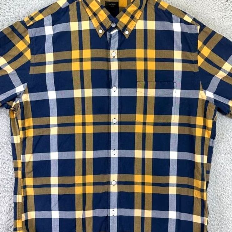 J.Crew J.CREW Shirt Mens Large Yellow Plaid Tartan Button-Up Long Sleeve Button-Down Collar Casual Size US L / EU 52-54 / 3 - 2 Thumbnail