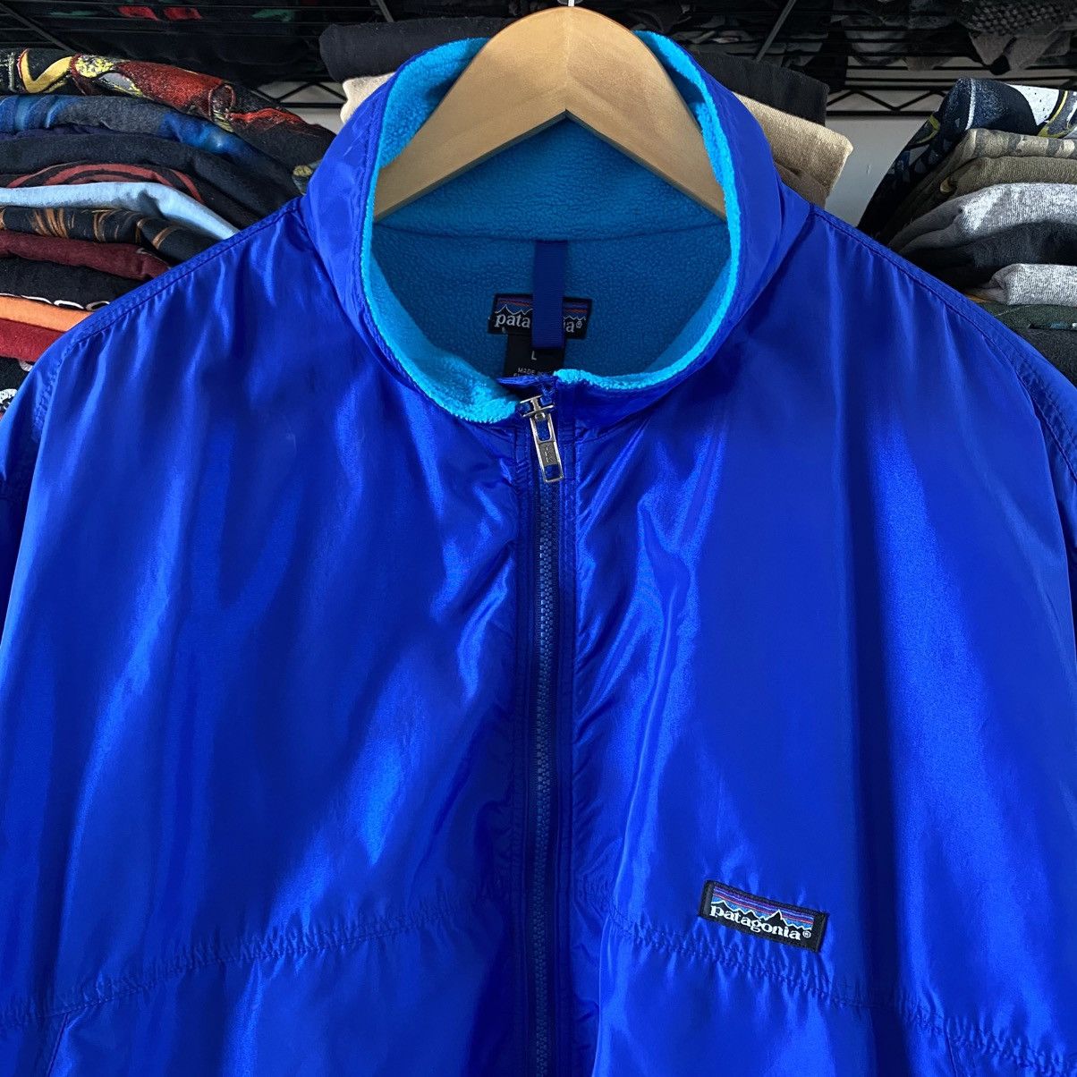 Patagonia Vintage Patagonia Nylon Caplene Fleece Jacket Blue Teal 1980 Size US L / EU 52-54 / 3 - 2 Thumbnail