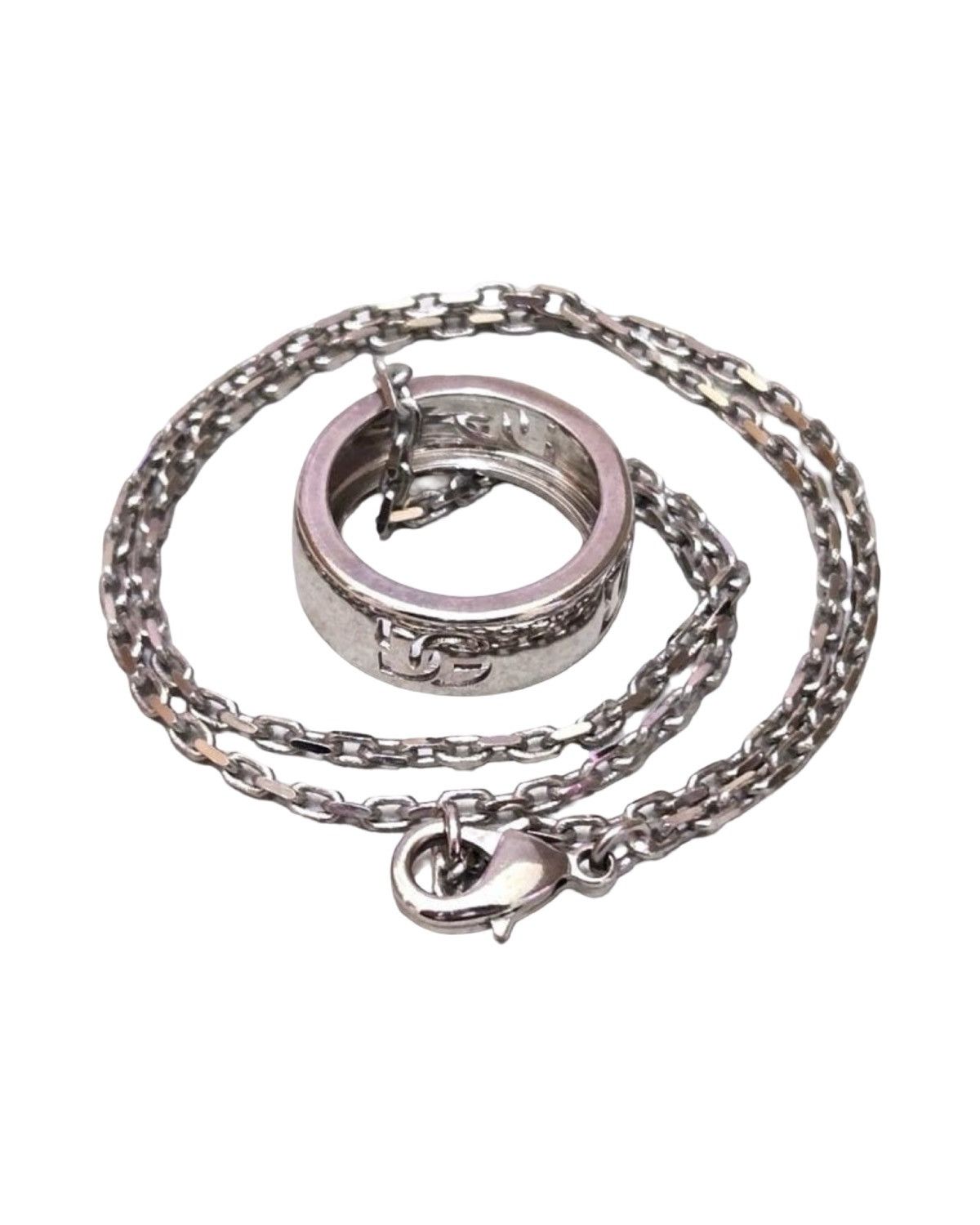Dolce & Gabbana Ring Engraved Necklace Size ONE SIZE - 5 Thumbnail
