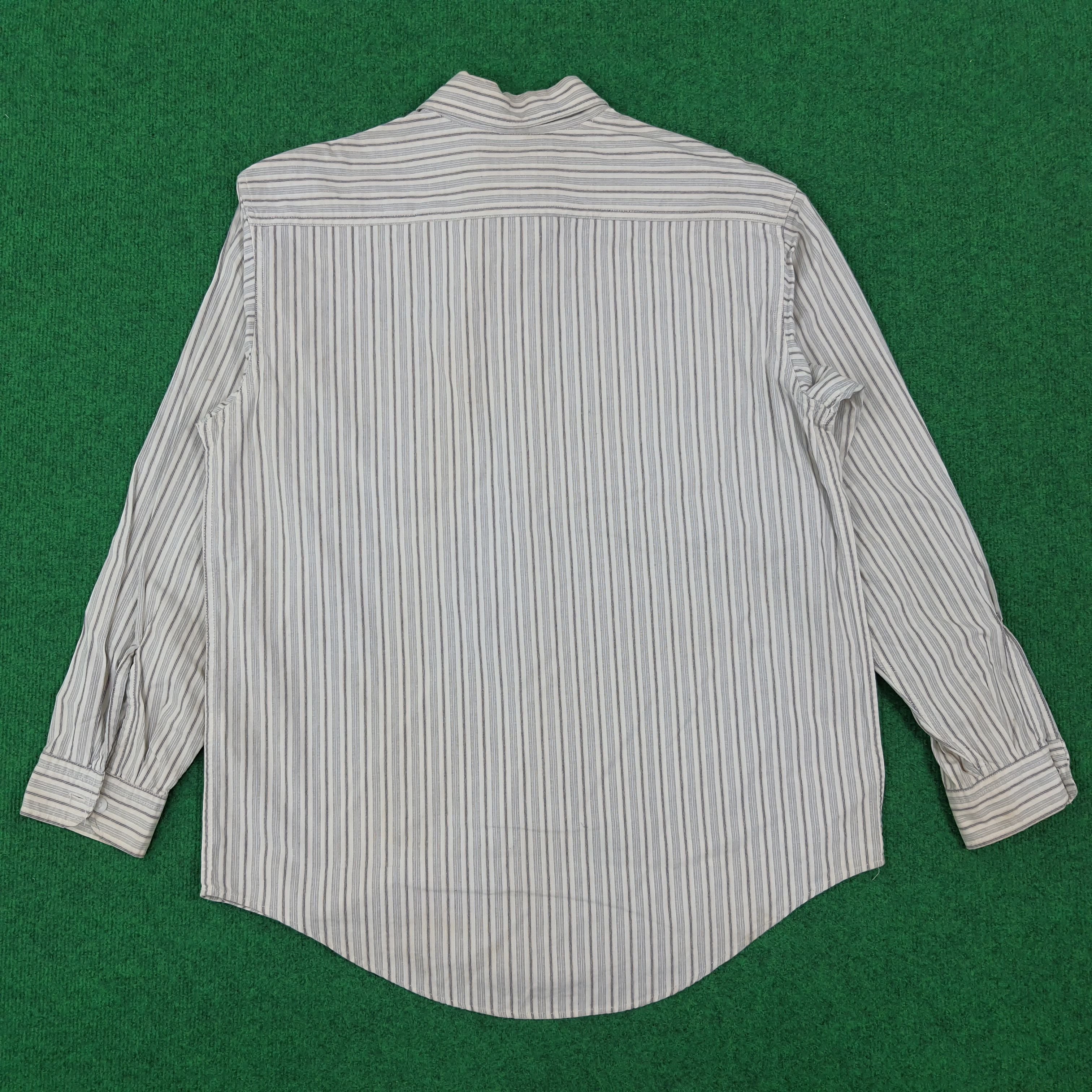 Japanese Brand × Sugar Cane × Vintage Vintage Sugar Cane Stripes Japan Brand Button Up Shirt Size US L / EU 52-54 / 3 - 3 Thumbnail