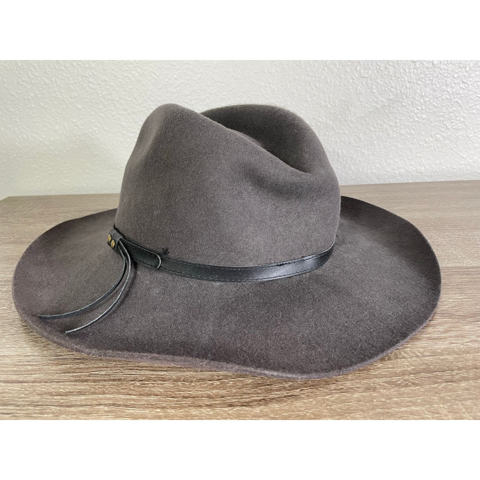 Vintage A. Adams & Spire Fur Felt Western Cowboy Hat Gray Size ONE SIZE - 9 Thumbnail
