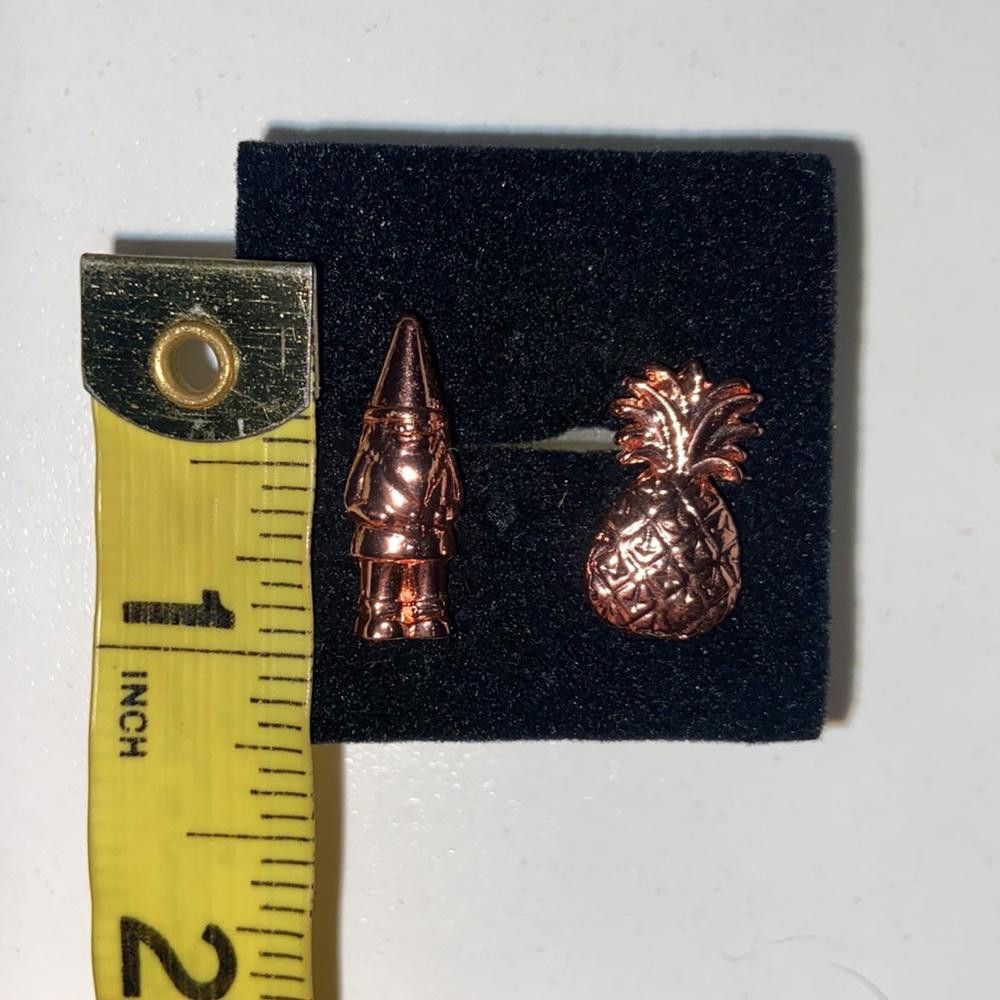 Designer Rose Gold Plated Gnome & Pineapple Lapel Pin Bundle Size ONE SIZE - 2 Thumbnail