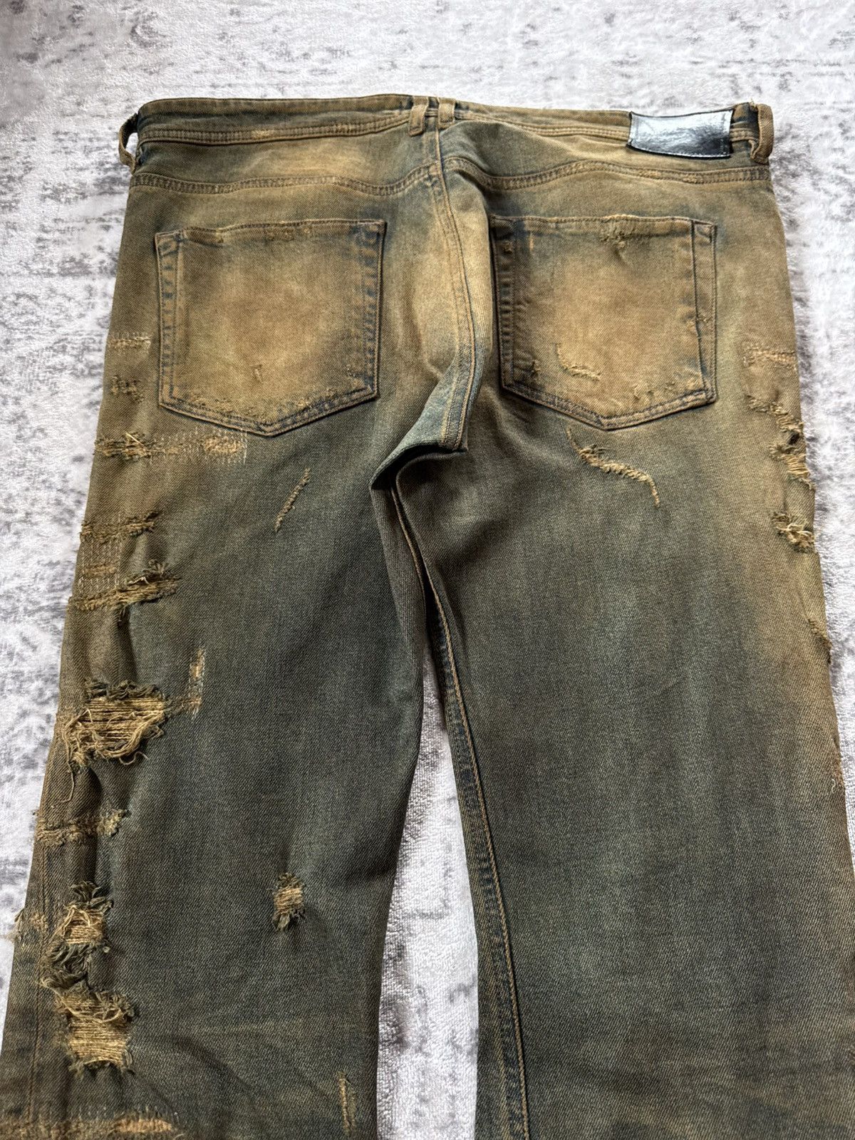 Diesel Black Gold F/W 2015 Diesel Black Gold Distressed Mud Wash Stacked Jeans Size US 34 / EU 50 - 13 Thumbnail