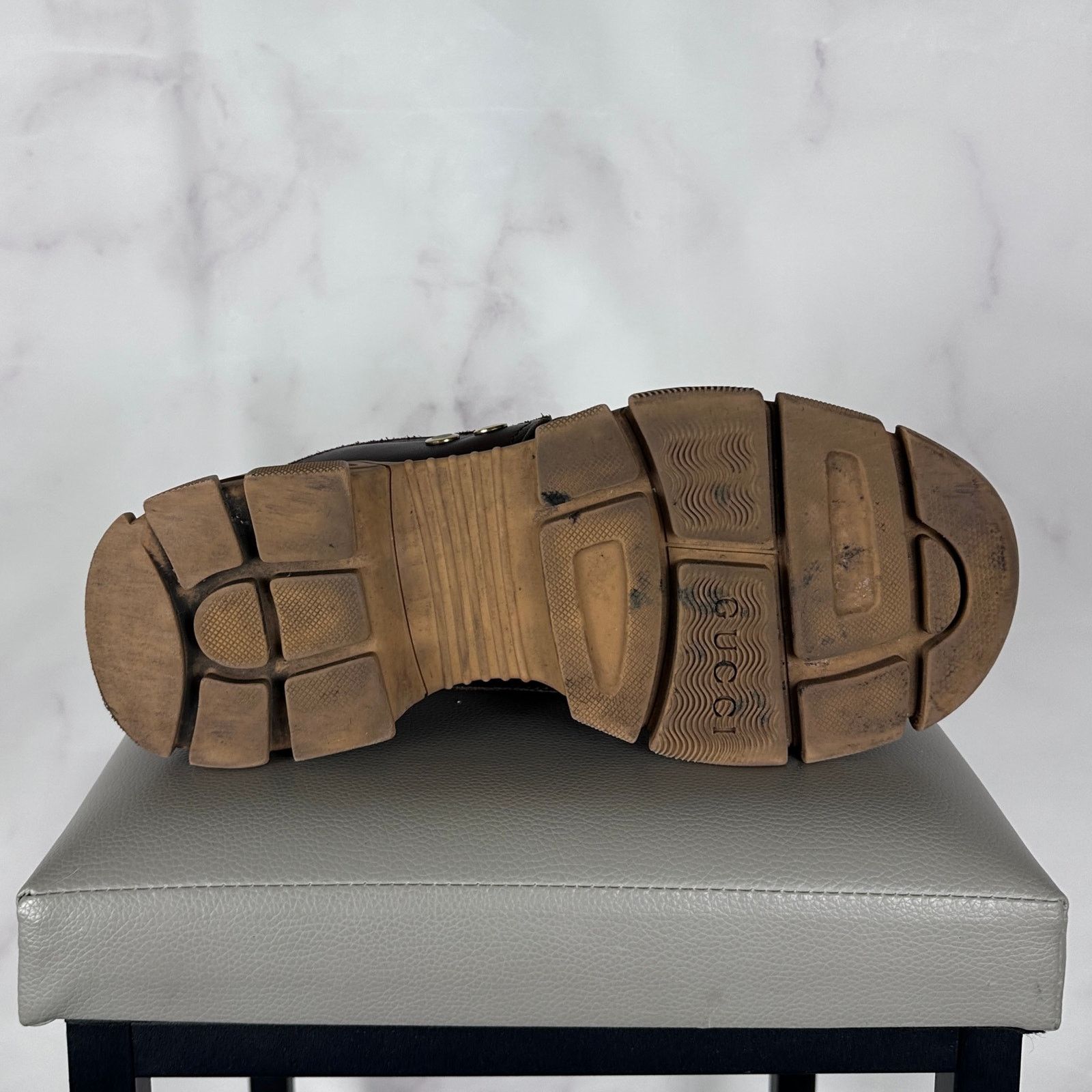 Gucci Boatrek Brown Leather Sneaker Size US 7 / EU 40 - 12 Thumbnail