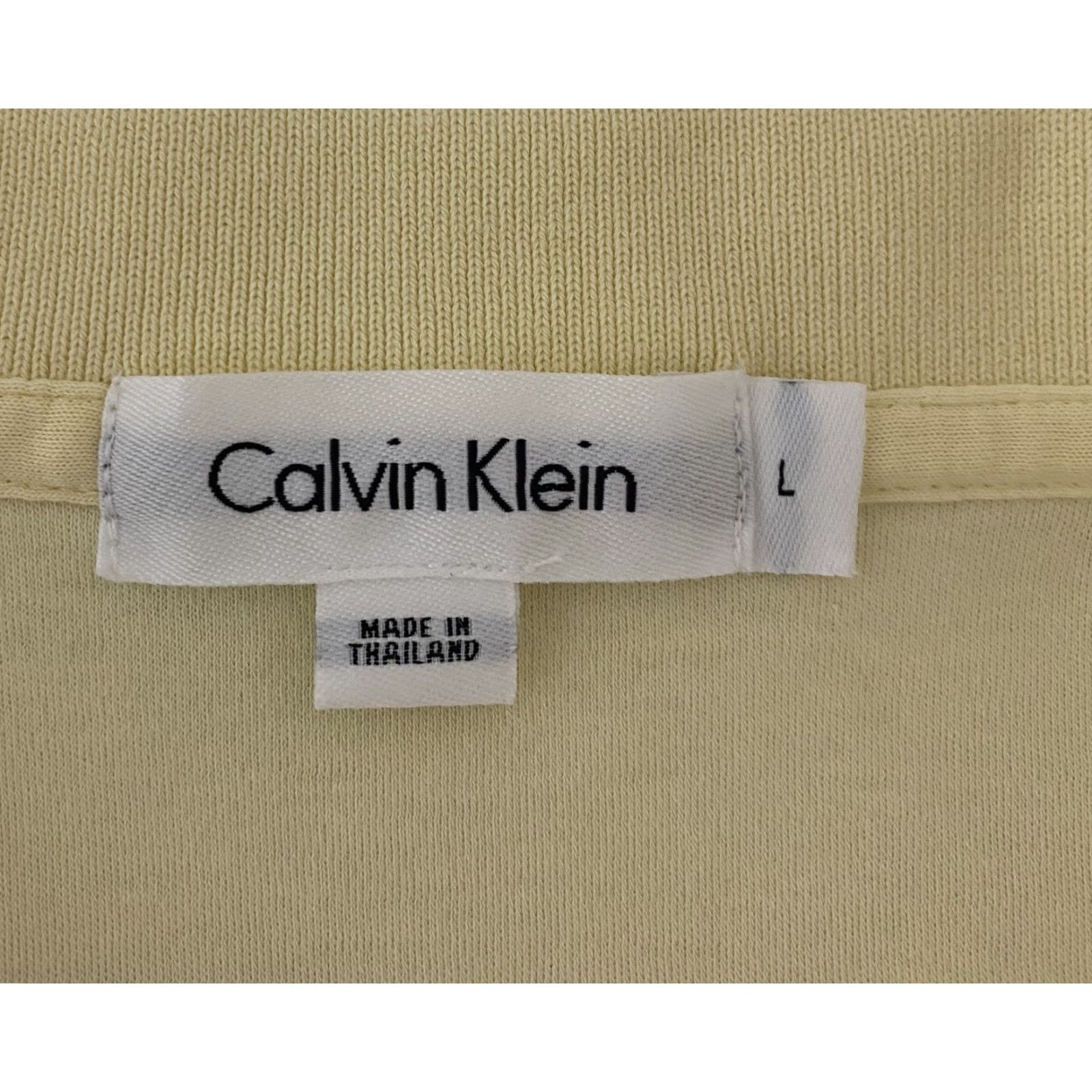 Calvin Klein Calvin Klein Polo Shirt Mens L Short Sleeve Yellow Solid 100% Cotton Golf Tennis Casual Classic Size US L / EU 52-54 / 3 - 7 Thumbnail