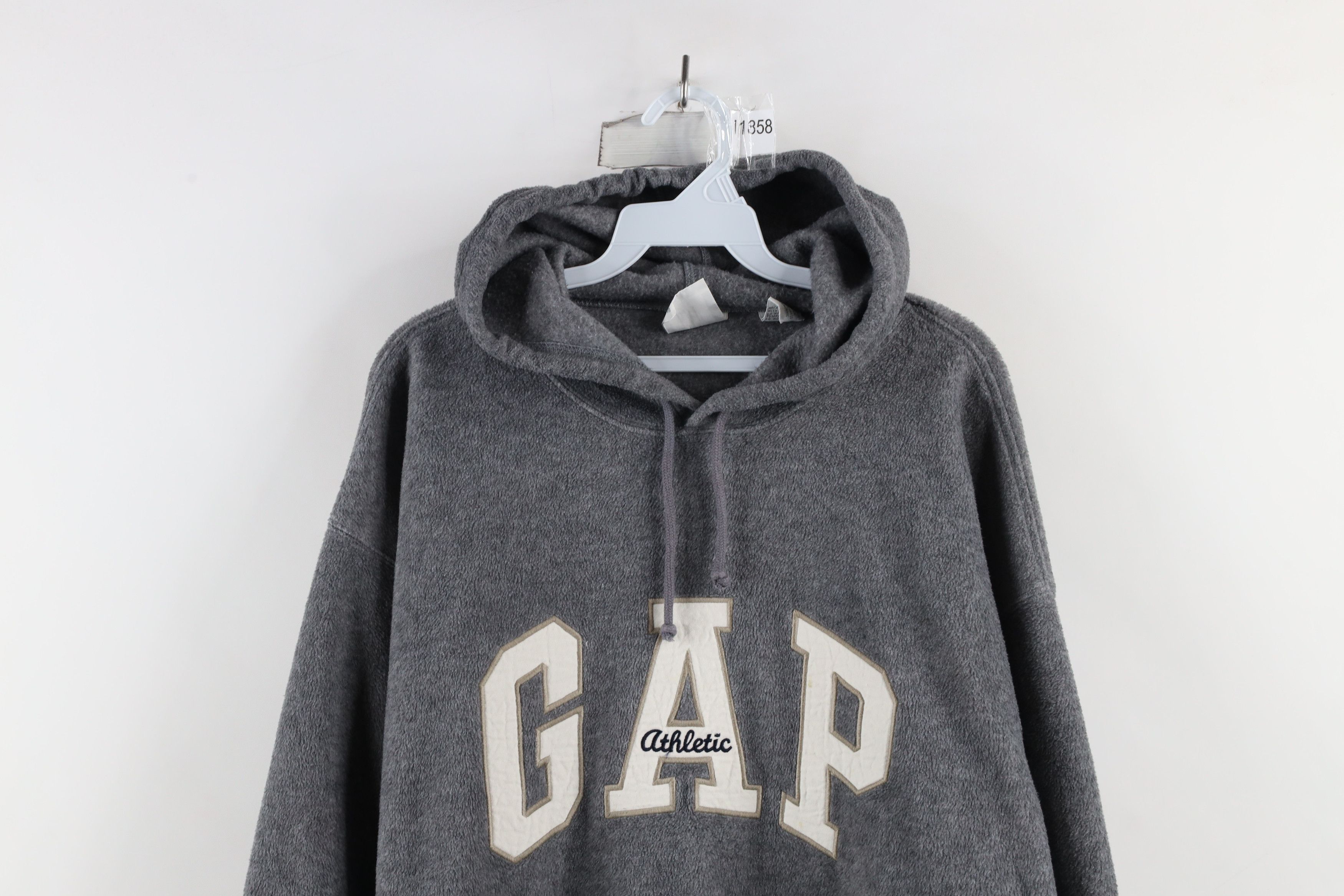 Gap × Vintage Vintage 90s Gap Athletic Out Block Letter Fleece Hoodie Size US L / EU 52-54 / 3 - 2 Thumbnail