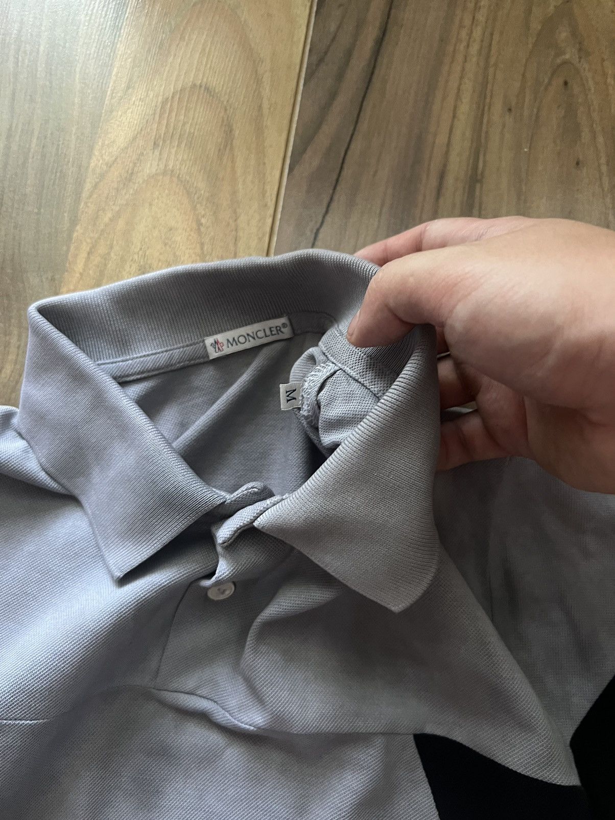 Moncler Moncler Polo Garment Washed T shirt Size US M / EU 48-50 / 2 - 7 Thumbnail
