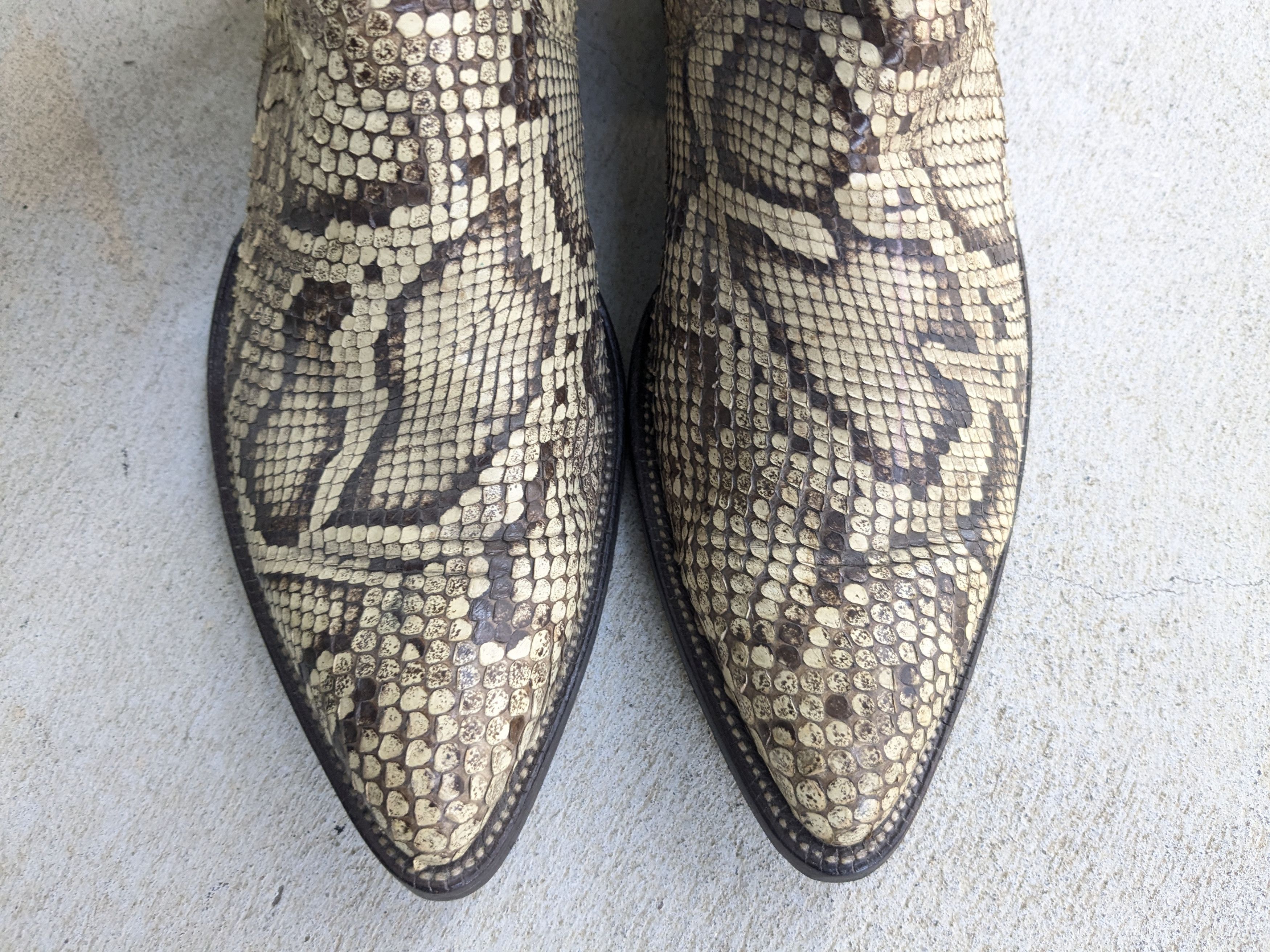 Justin Boots Justin Cowboy Boots Snakeskin Brown 9 D Leather Python Size US 9 / EU 42 - 5 Thumbnail