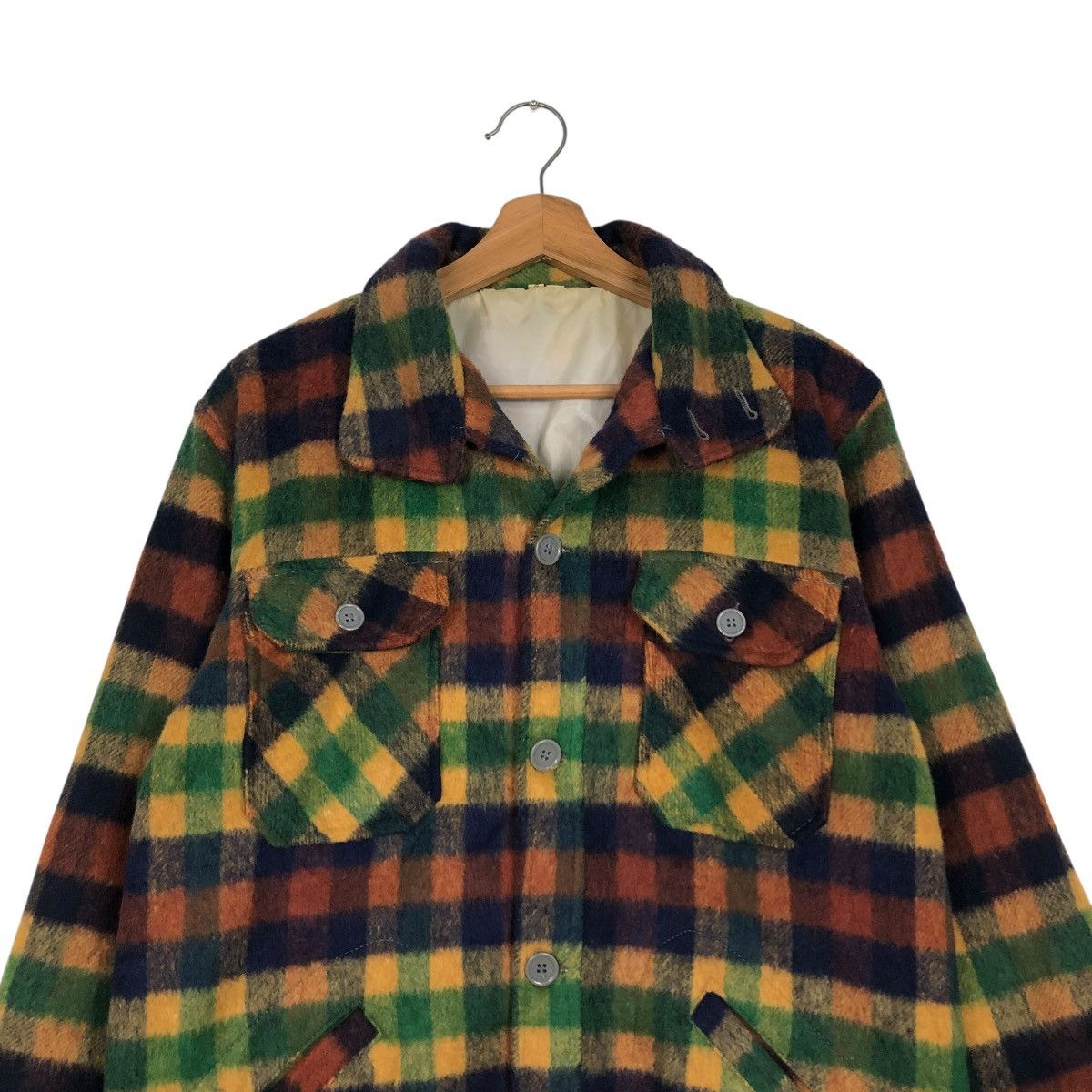Japanese Brand 🔥VINTAGE WOOL CHORE JACKET TARTAN UNBRANDED ISSEY MIYAKE Size US M / EU 48-50 / 2 - 5 Thumbnail