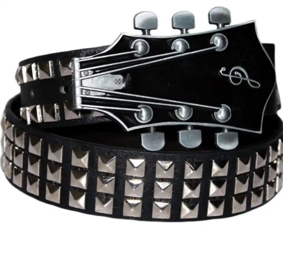 Rock Guitar Belts Metal Rivet Punk Belts
