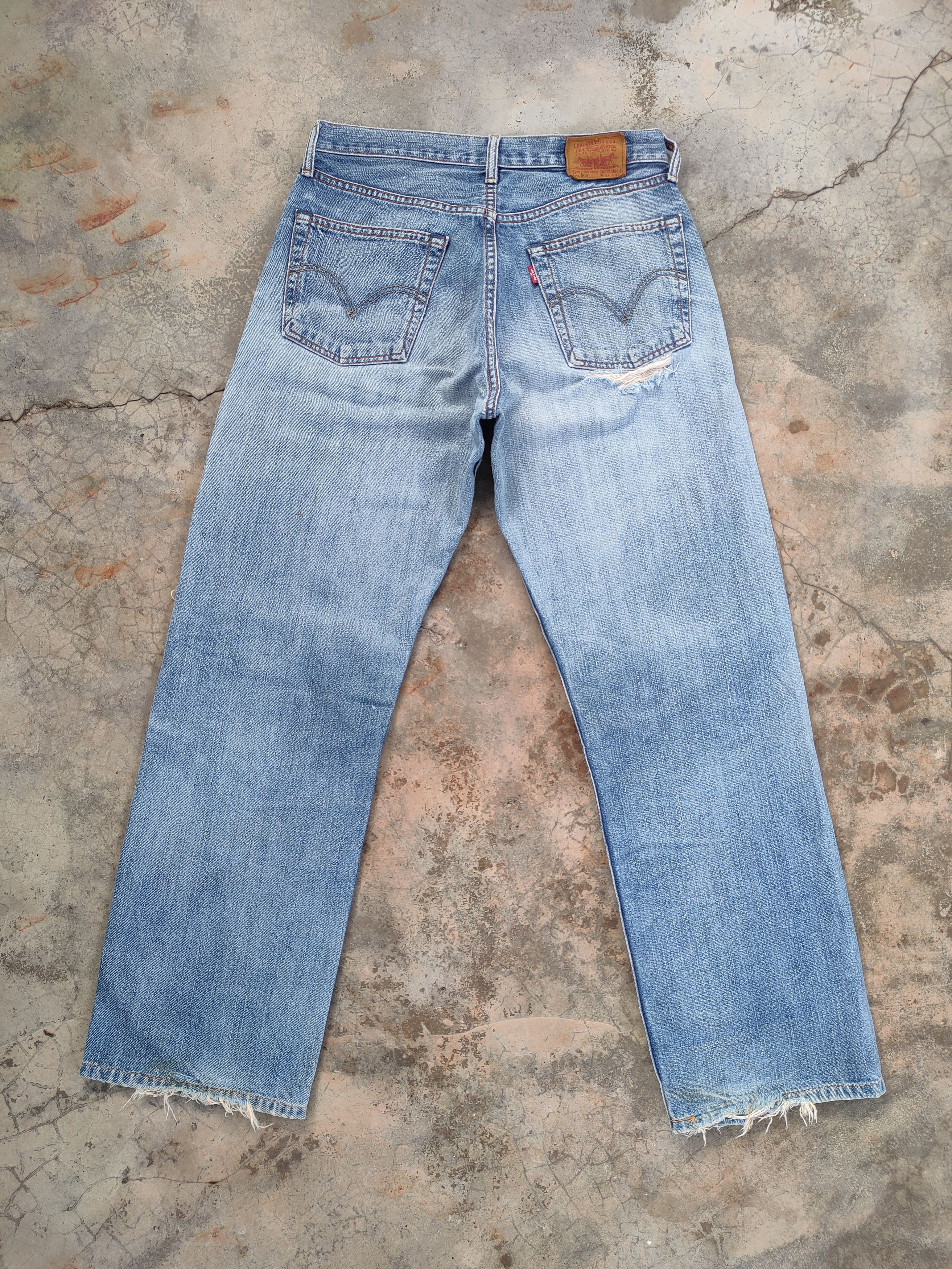 Levi's Vintage Clothing # LEVI'S 503 VINTAGE RIPPED FADED JEAN DENIM PANTS Size US 31 - 2 Thumbnail