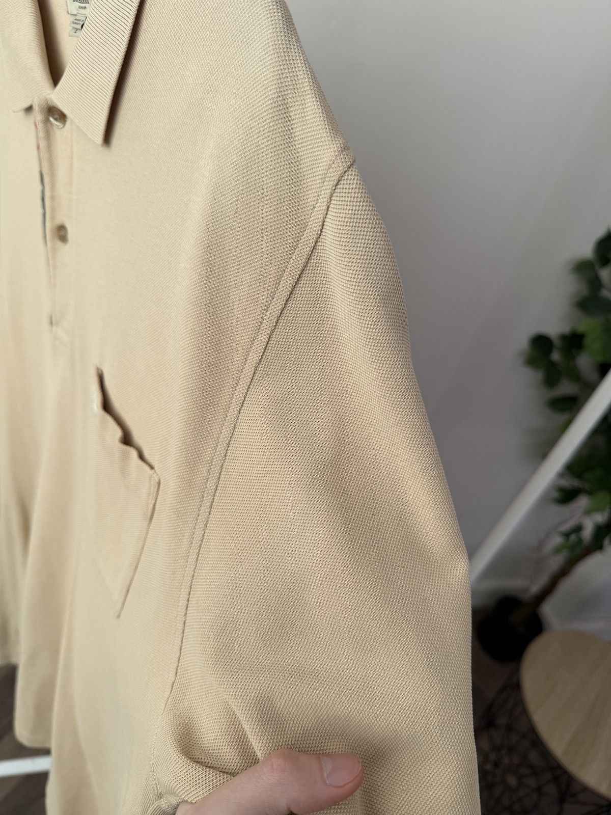 Burberry Vintage Burberry London Beige Polo Shirt Cotton Classic Fit Size US L / EU 52-54 / 3 - 9 Thumbnail