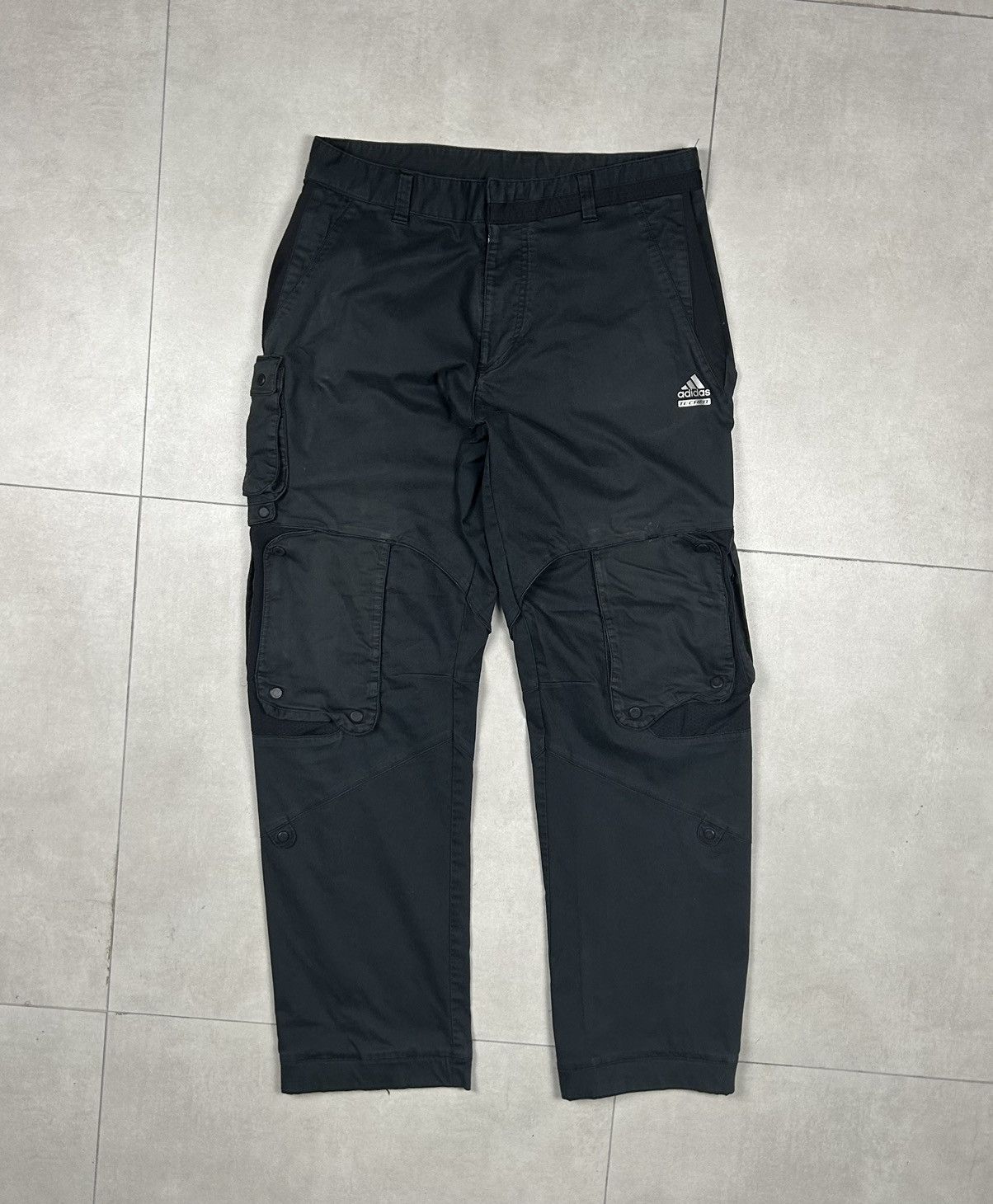 image of Adidas Techfit Cargo Multipocket Pants Trousers in Black, Men's (Size 32)