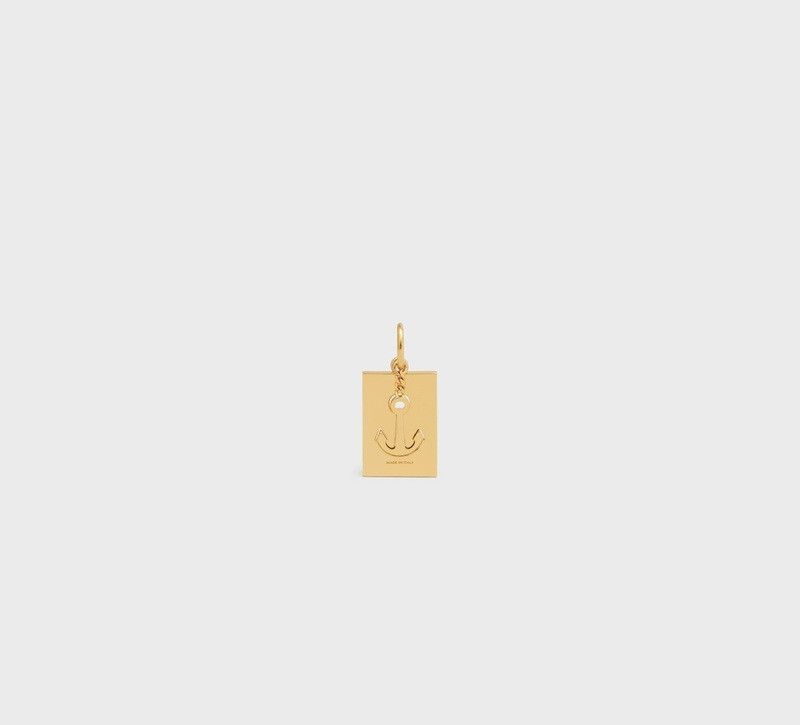 Celine o1bcso1str1024 Size: OS/ Interlocking Anchor Pendant in Gold Size ONE SIZE - 3 Thumbnail