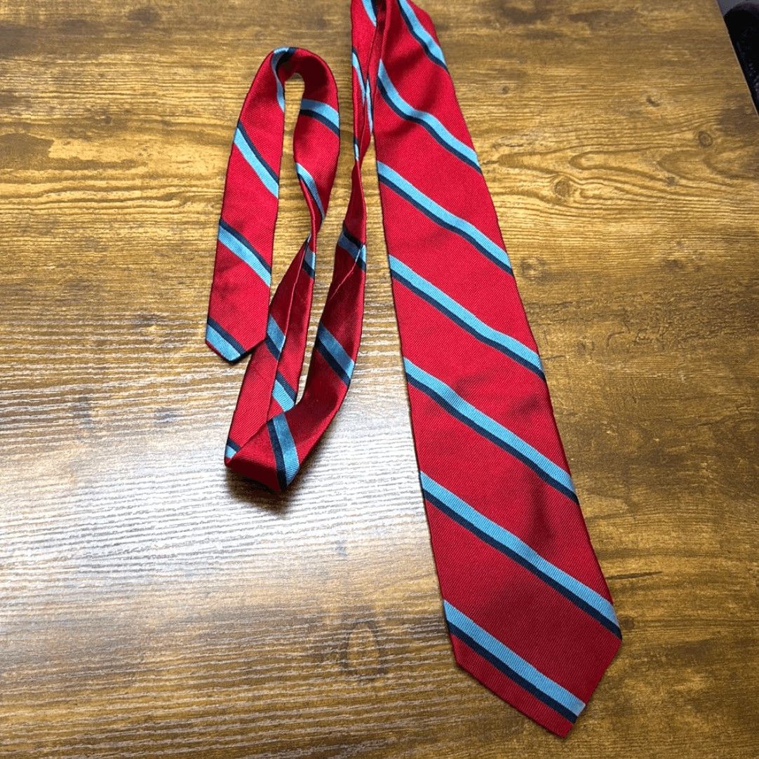 Brooks Brothers Brooks Brothers Tie Multicolor Silk Woven in Italy Made in USA Men One Size Red Blue 60” 3.5” Size ONE SIZE - 4 Thumbnail